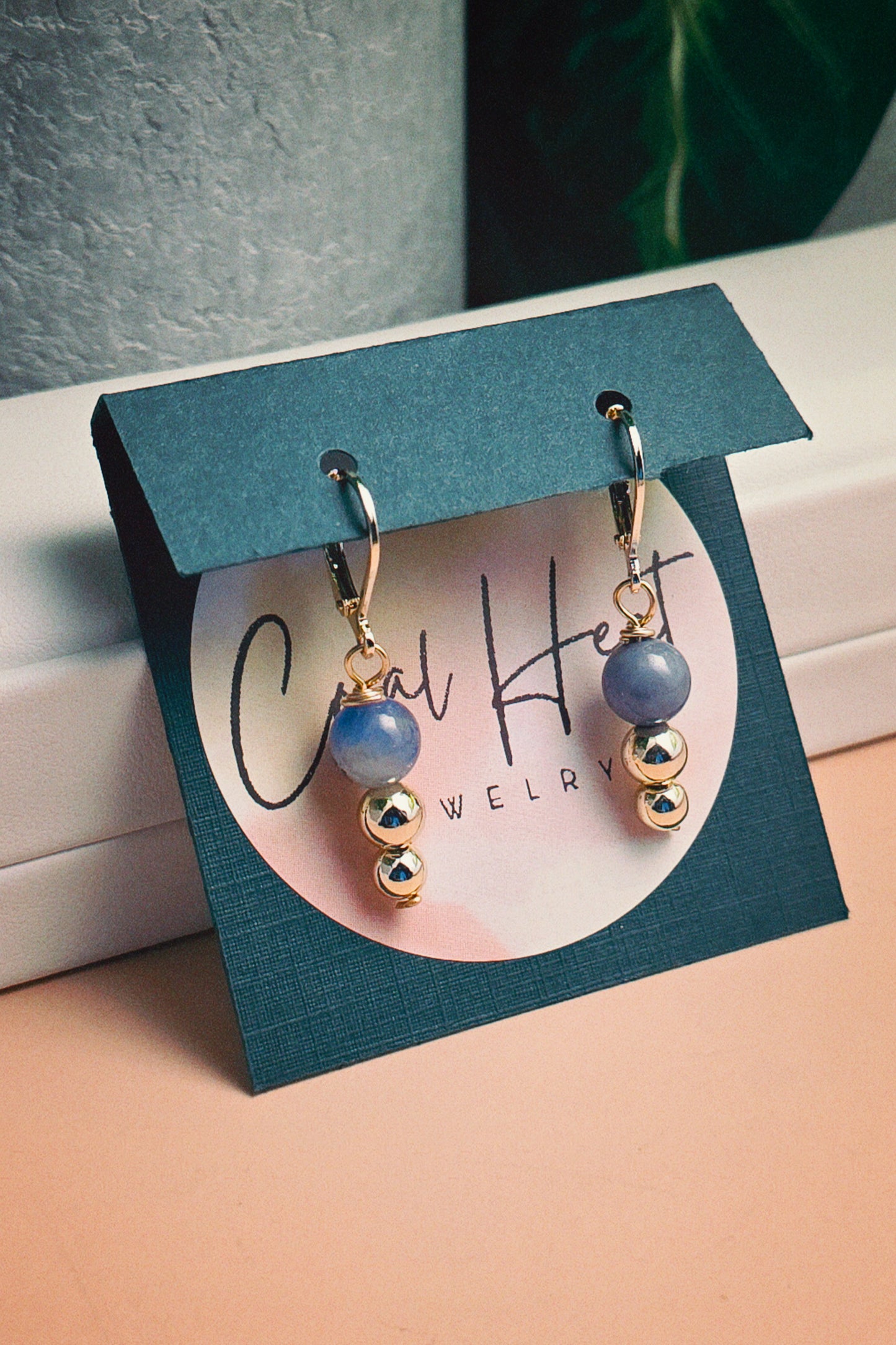 Tanzanite Gold Filled Tiered Earrings