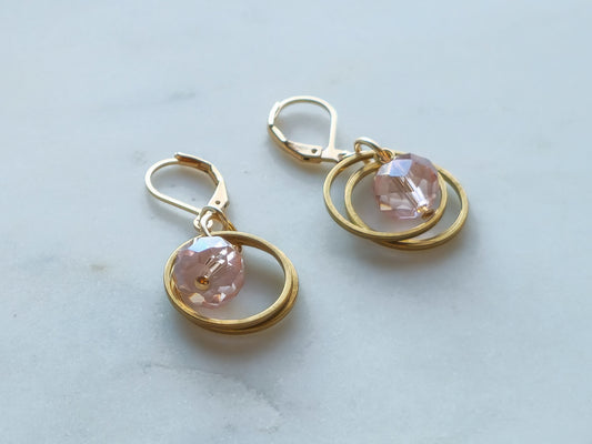 Pink and Gold Radiance Earrings
