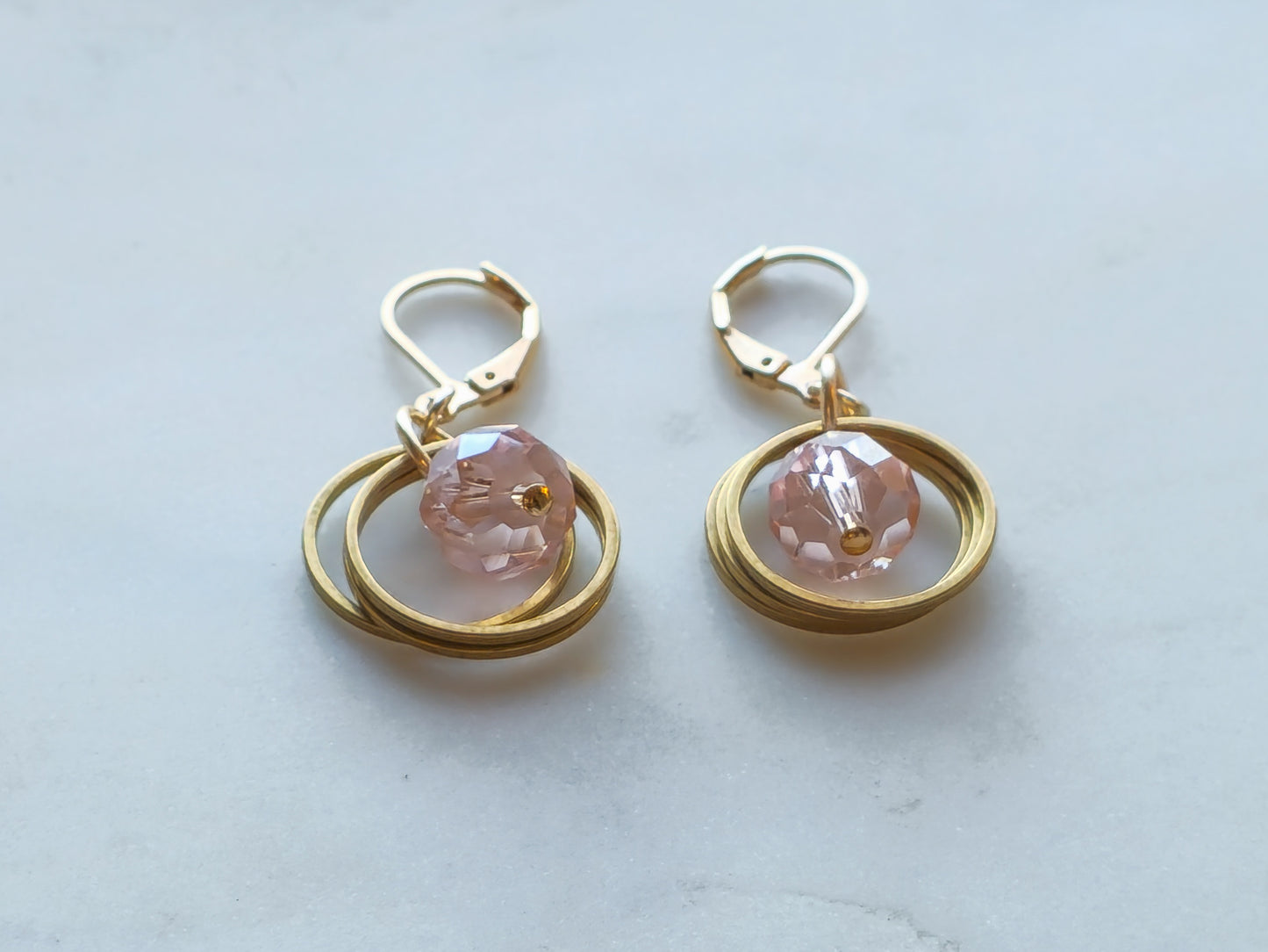 Pink and Gold Radiance Earrings