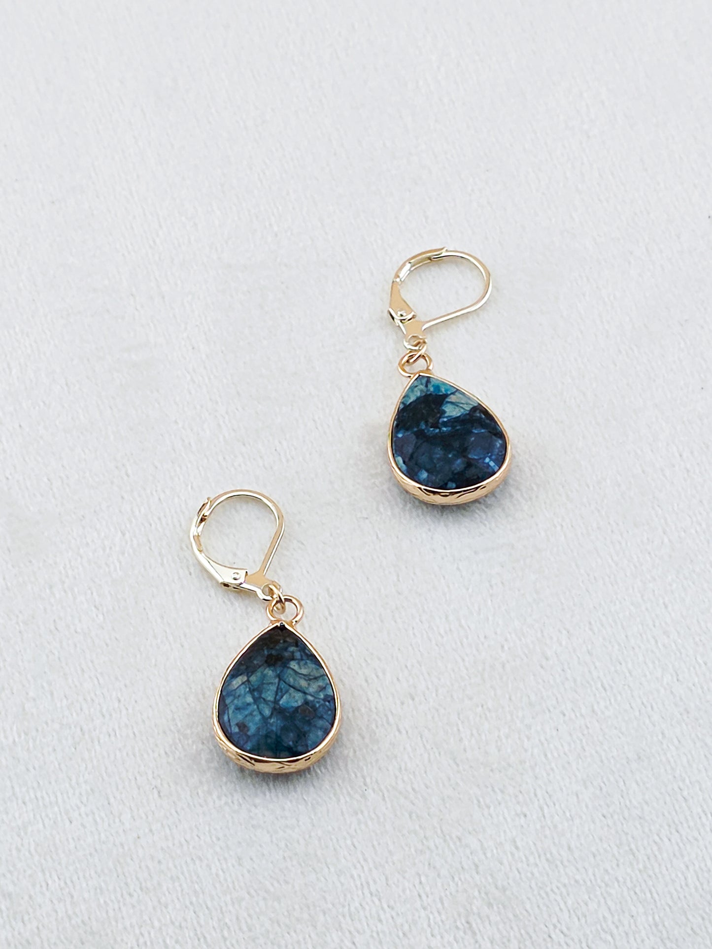 Gold-Filled Apatite Teardrop Earrings