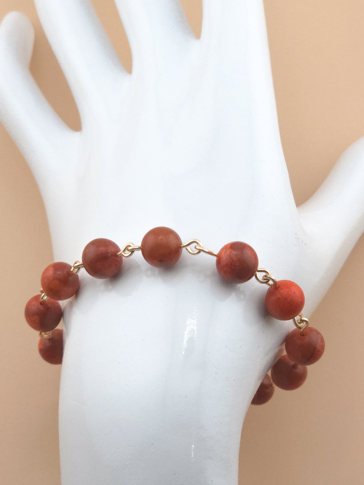 Beaded Coral Bracelet