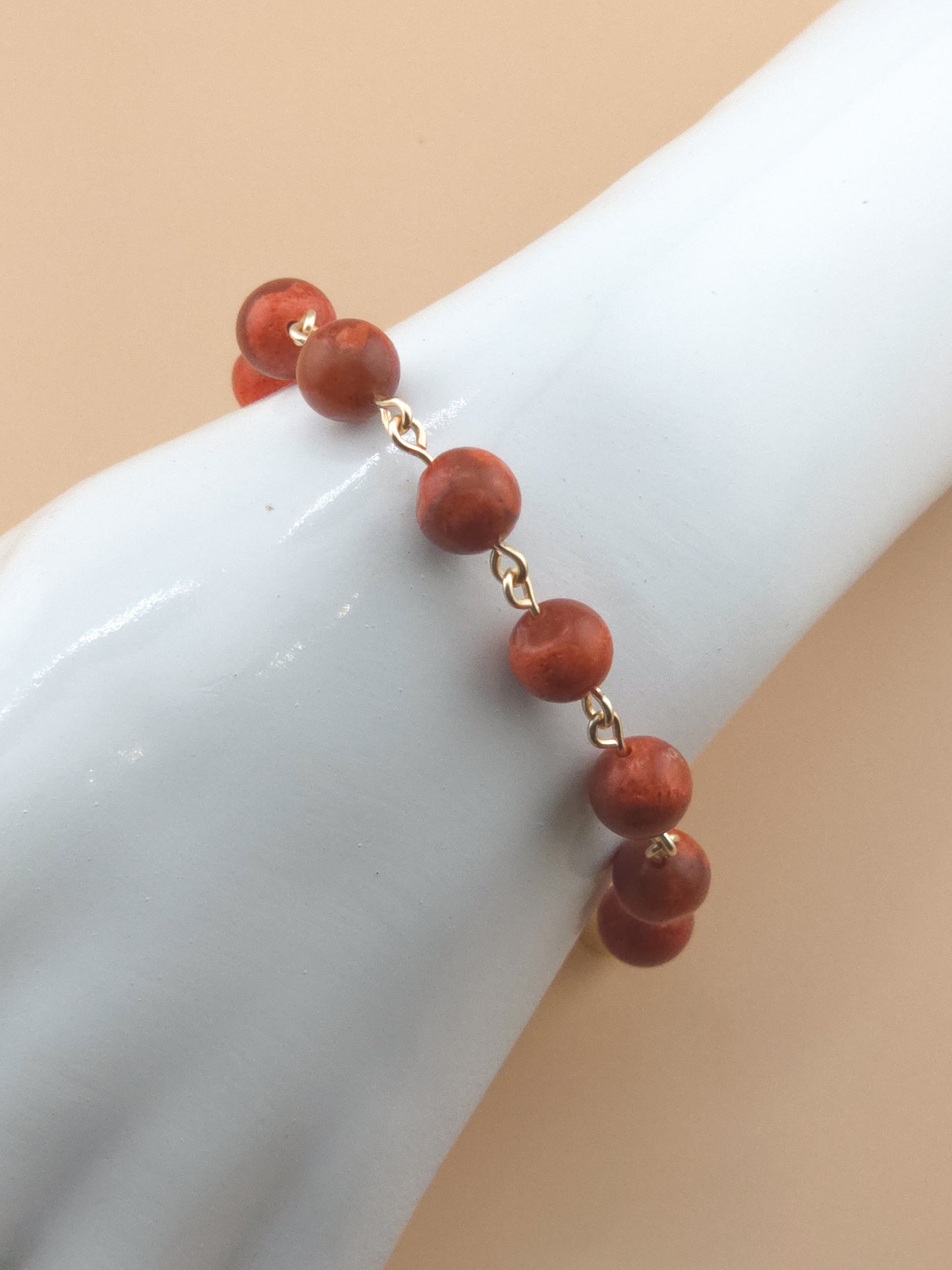 Beaded Coral Bracelet