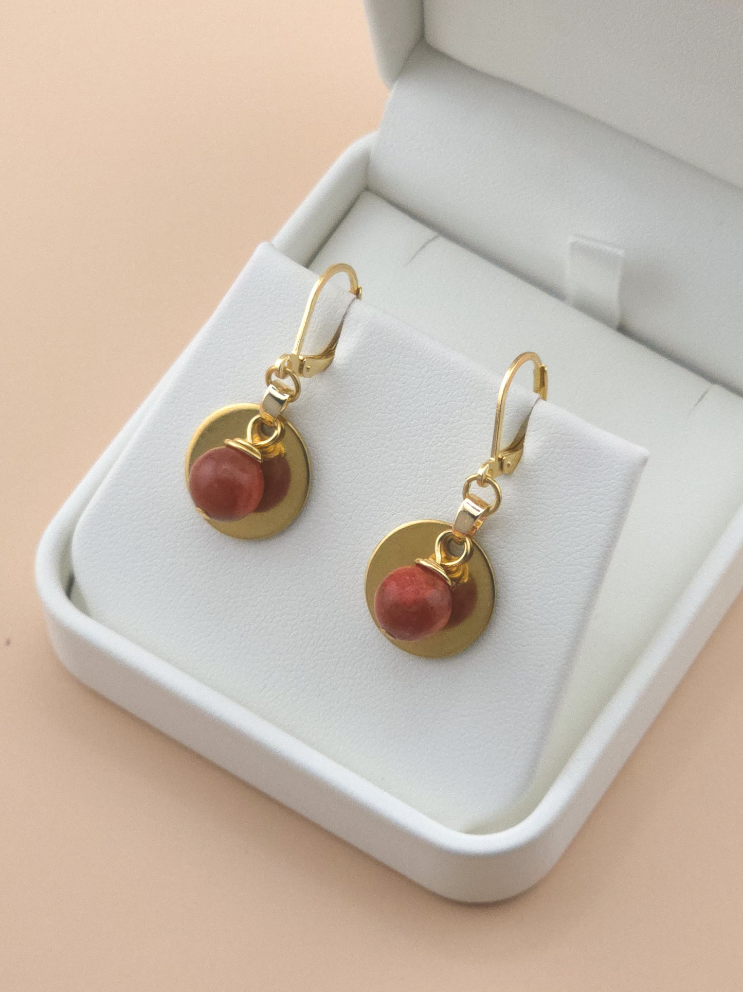 Coral Droplet Earrings