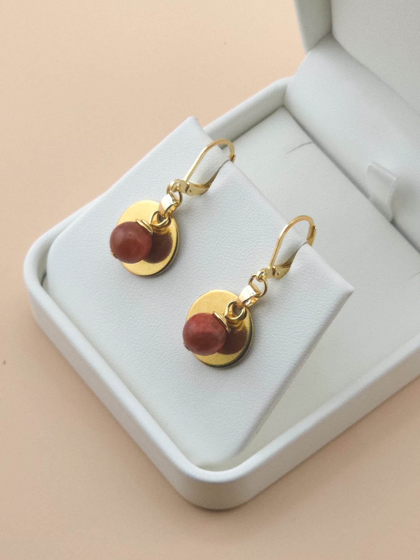Coral Droplet Earrings