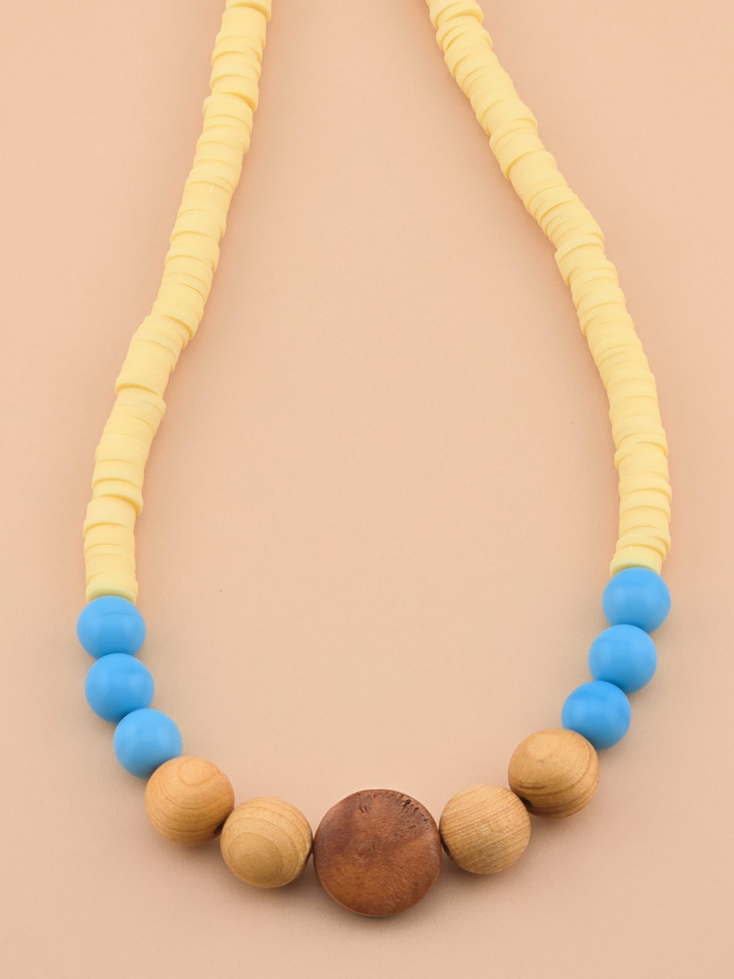 Mesa Drift Necklace - Bayong Wood, Druk Glass
