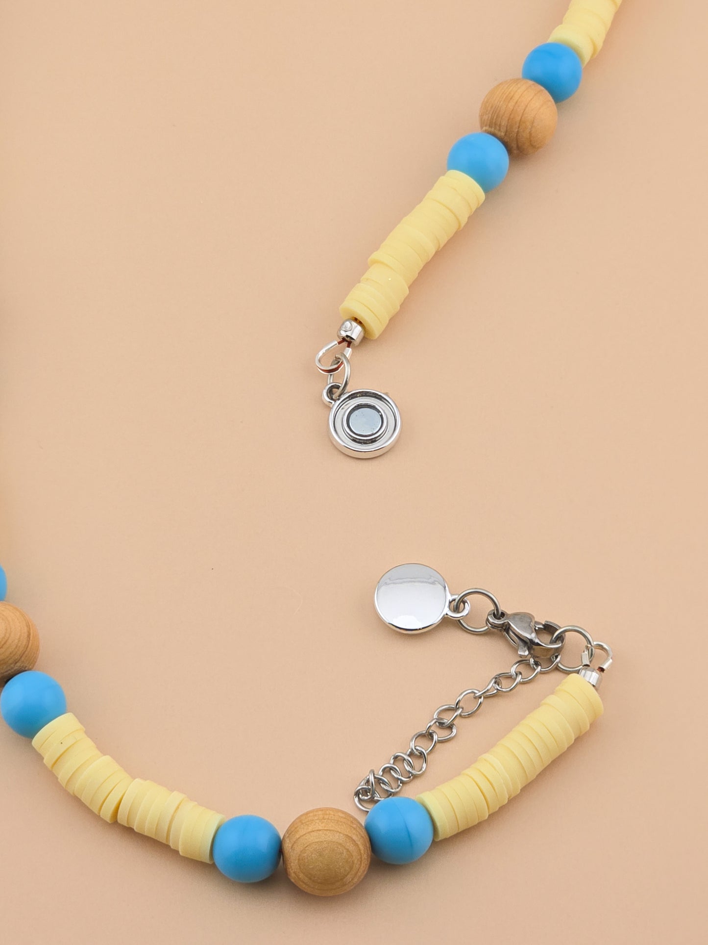 High Noon Necklace - Druk Glass, Sandalwood