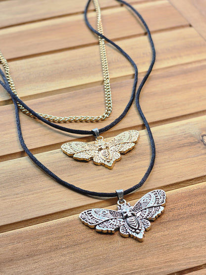 Eclipse Moth Duo Necklace
