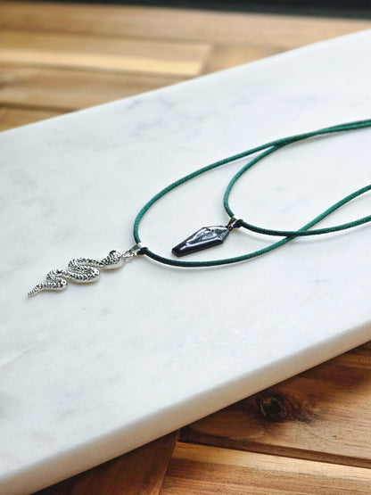 Emerald Enigma Serpent Necklace