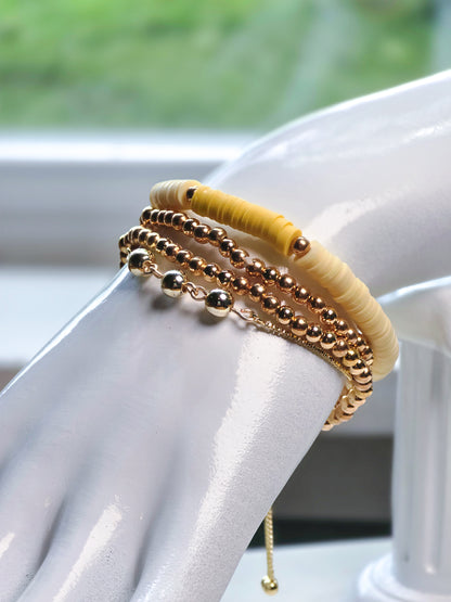 Golden Triad Bracelet - Subtle Luxe Statement