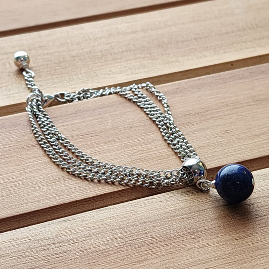 Lapis Lazuli Chain Bracelet