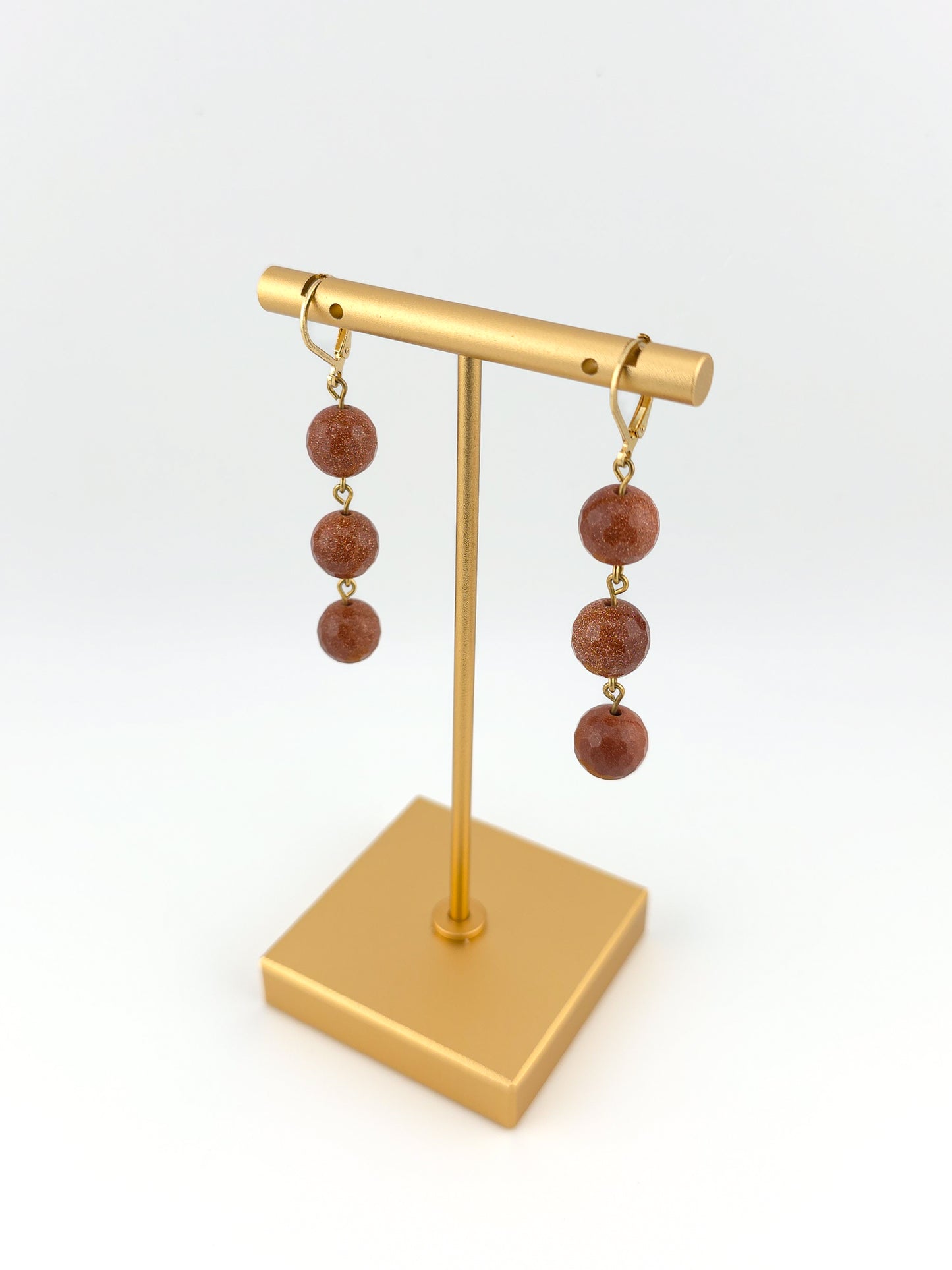 Goldstone Cascade Earrings