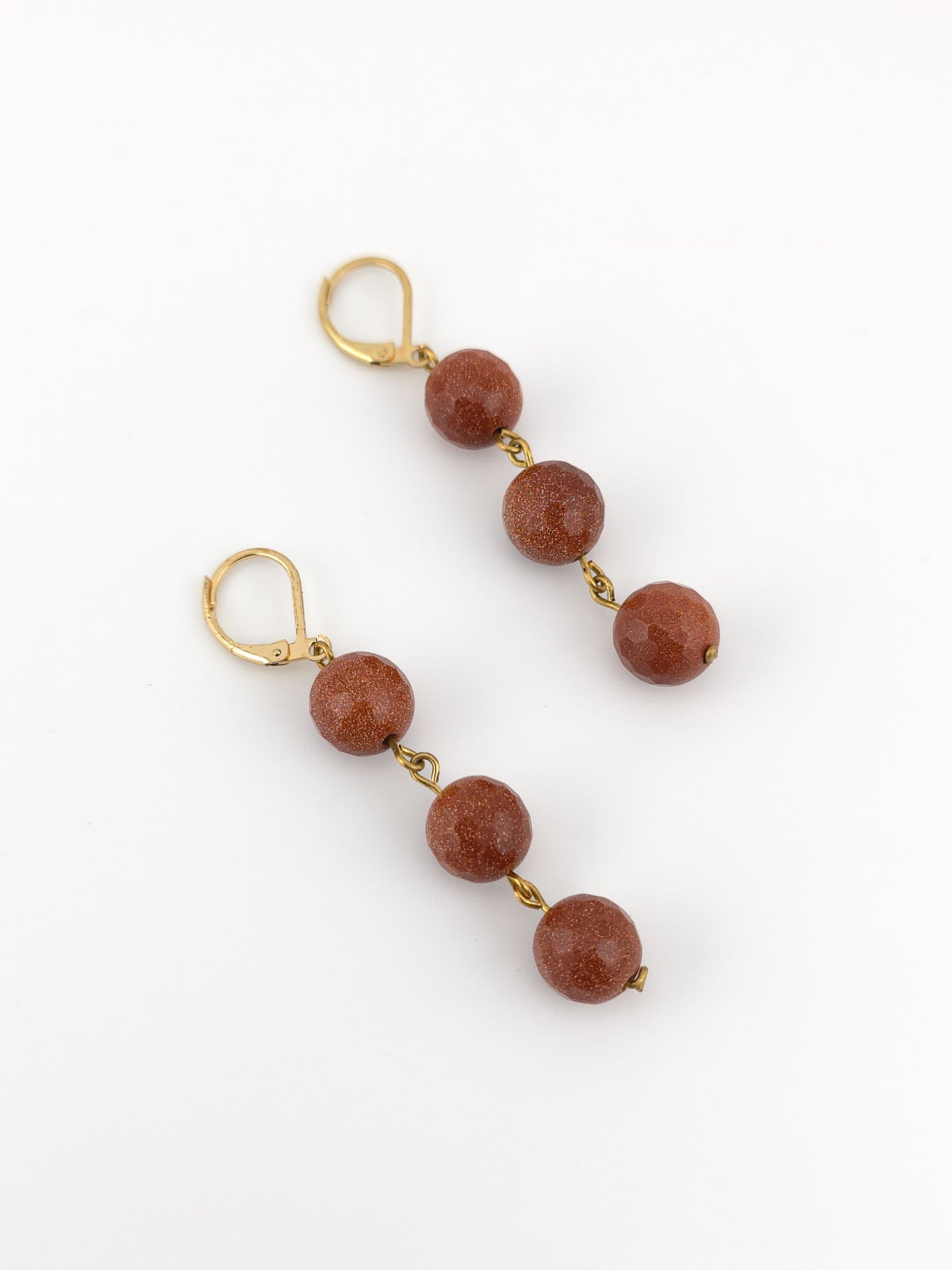 Goldstone Cascade Earrings