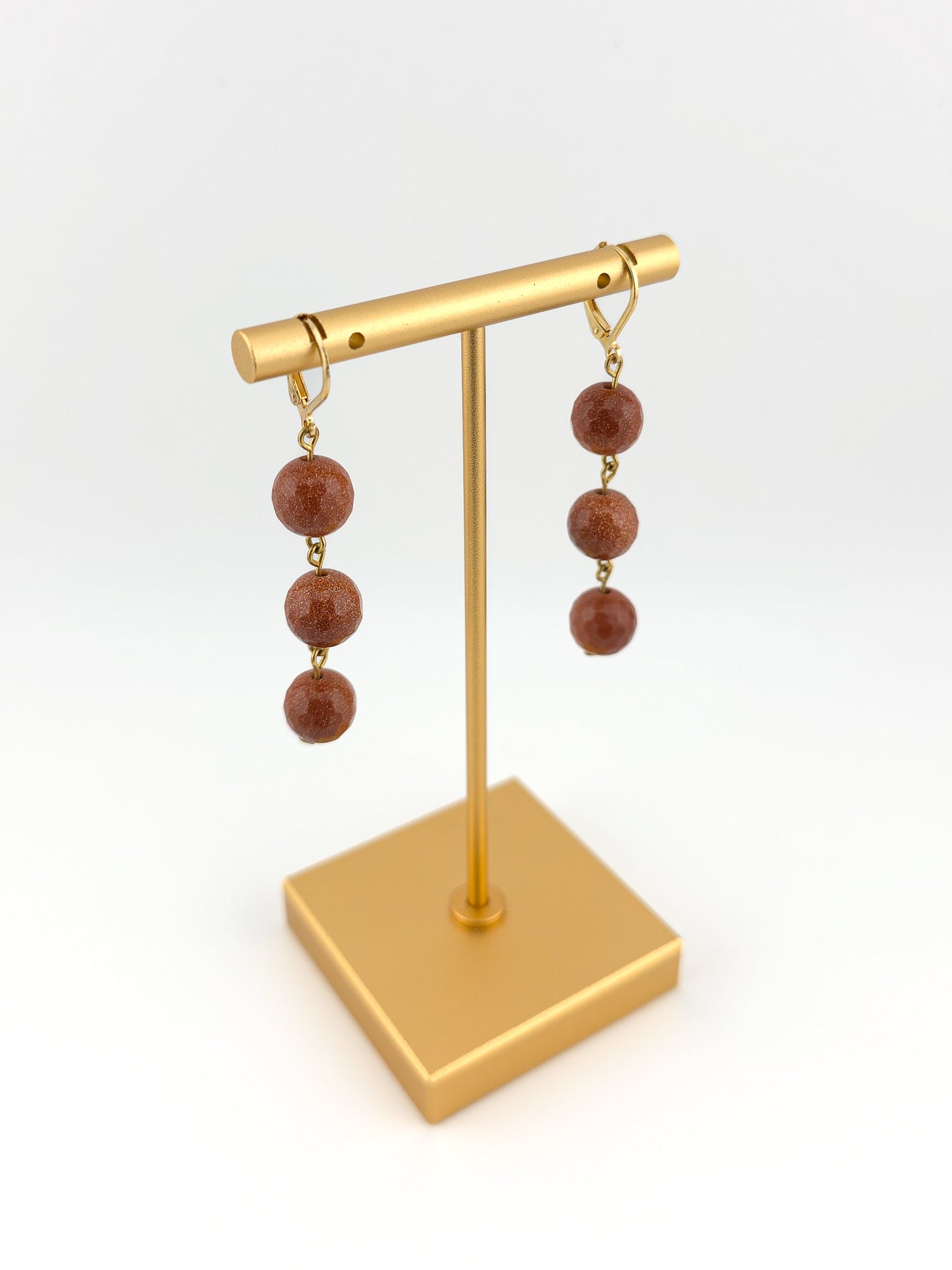 Goldstone Cascade Earrings