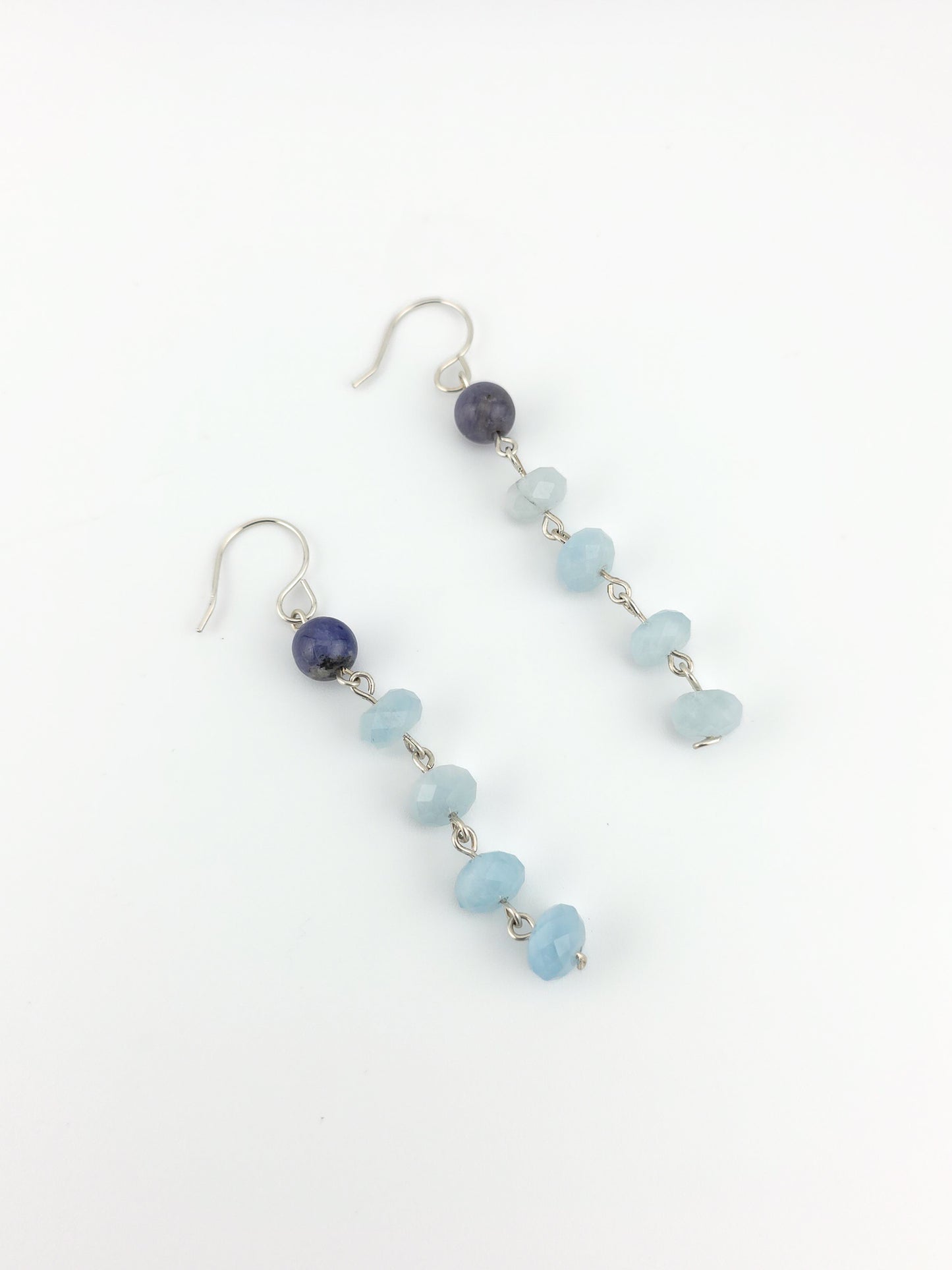 Tanzanite & Aquamarine Cascade Earrings