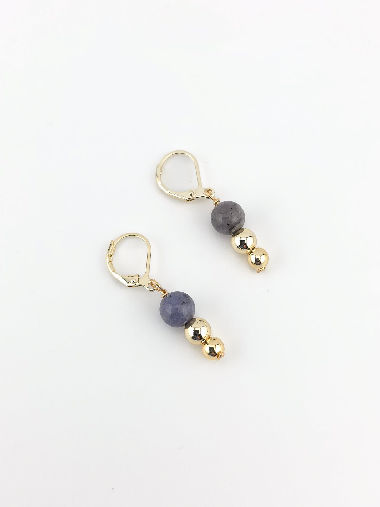 Tanzanite Gold Filled Tiered Earrings