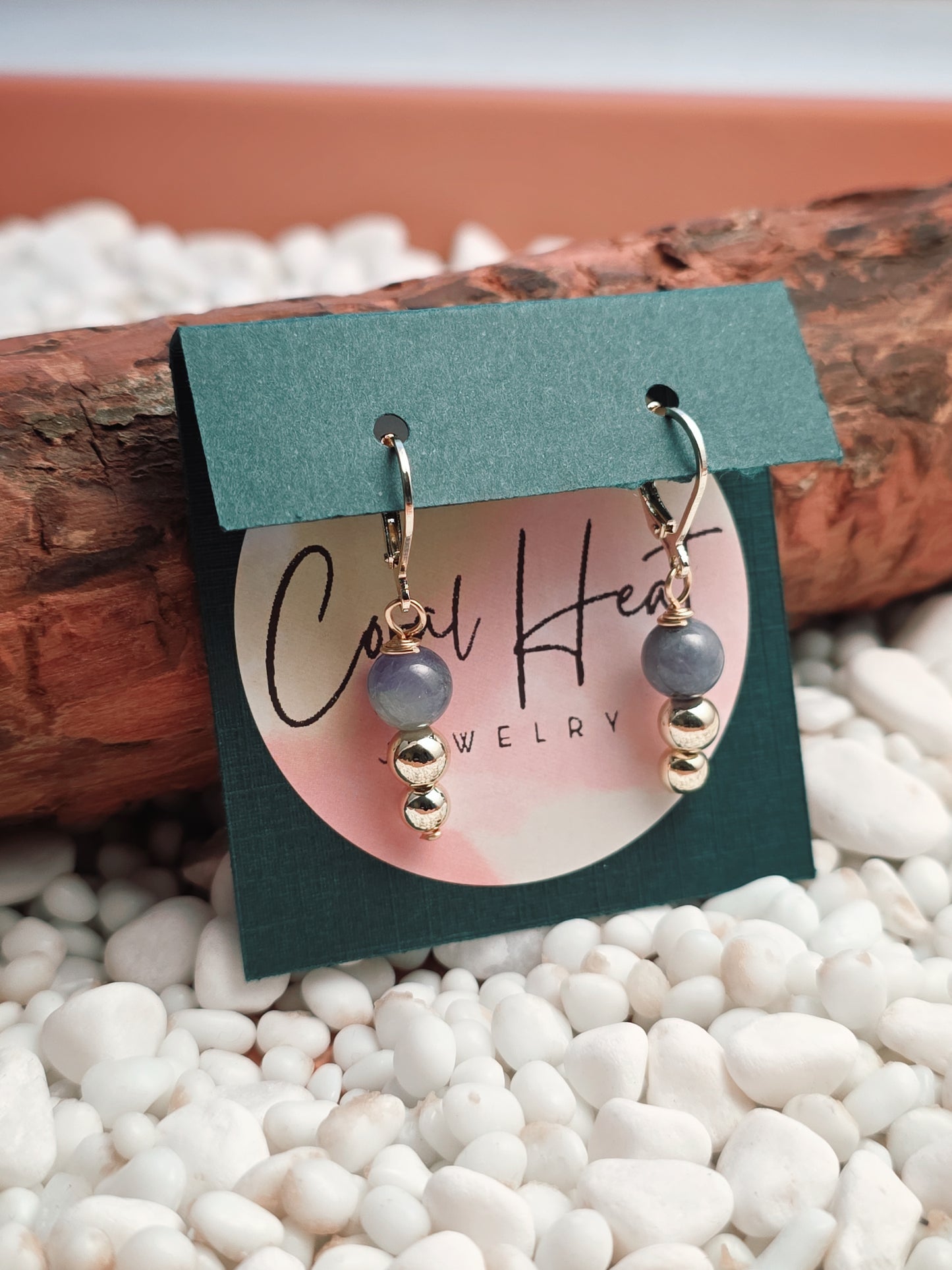 Tanzanite Gold Filled Tiered Earrings