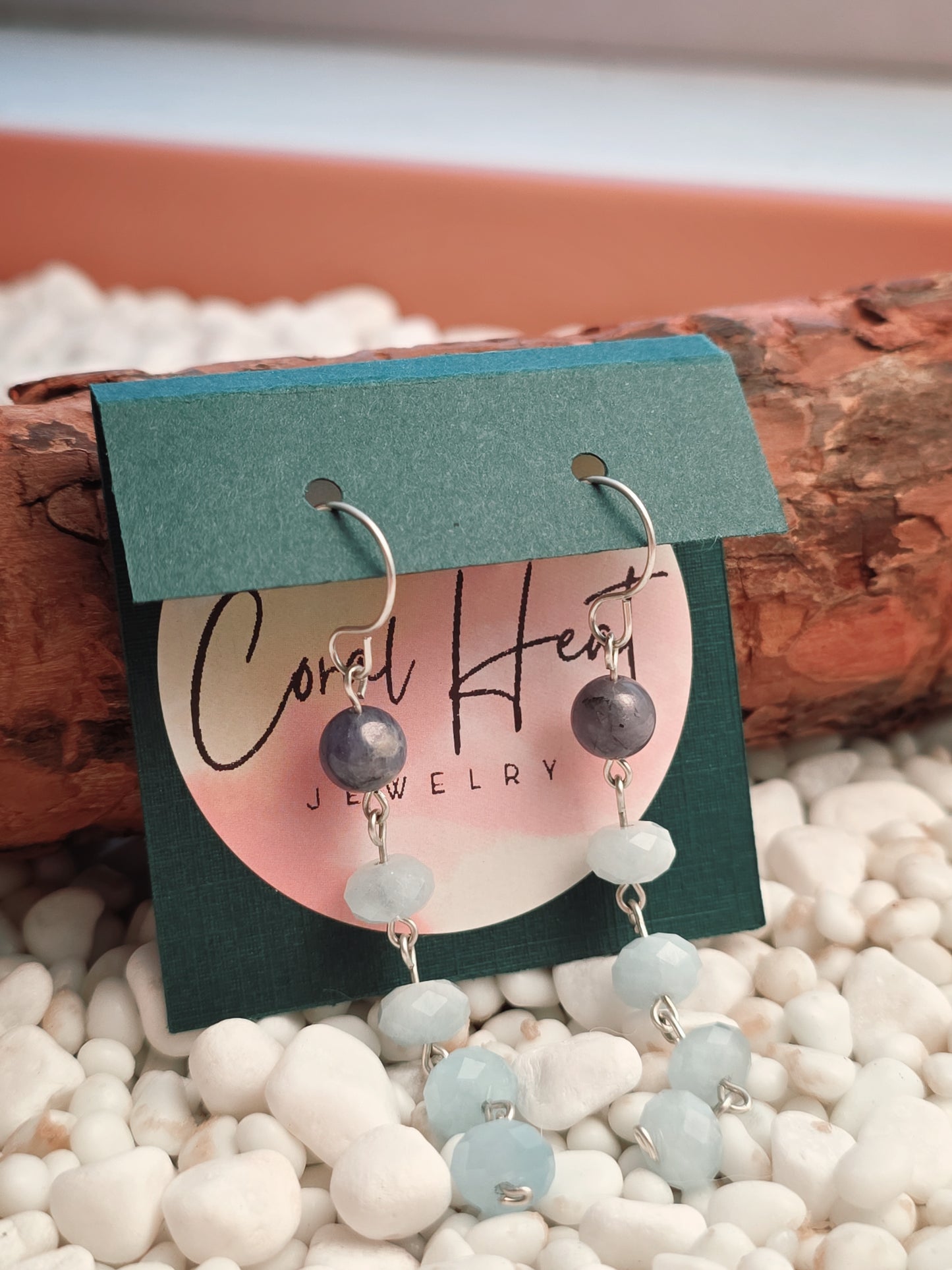 Tanzanite & Aquamarine Cascade Earrings