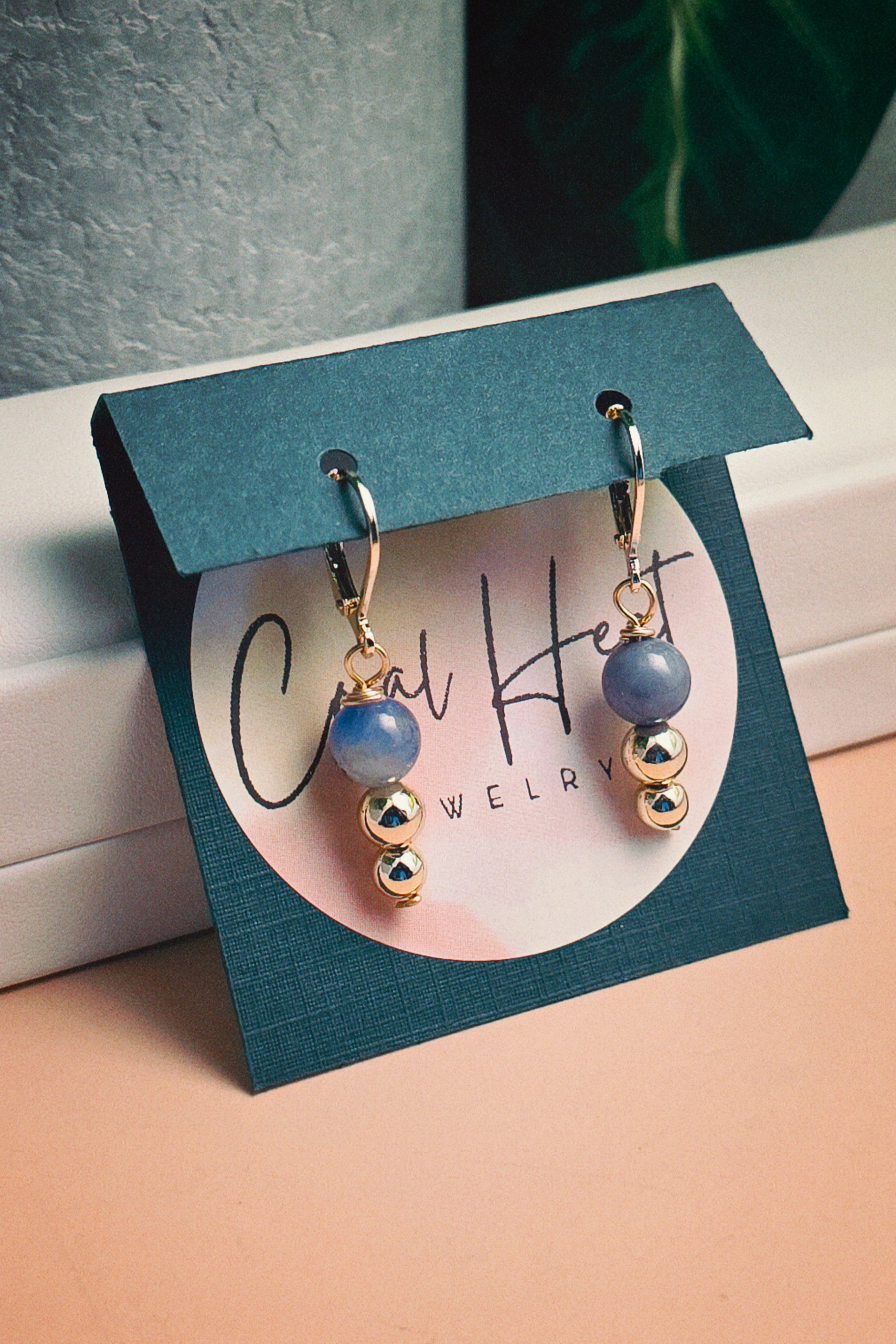 Tanzanite Gold Filled Tiered Earrings