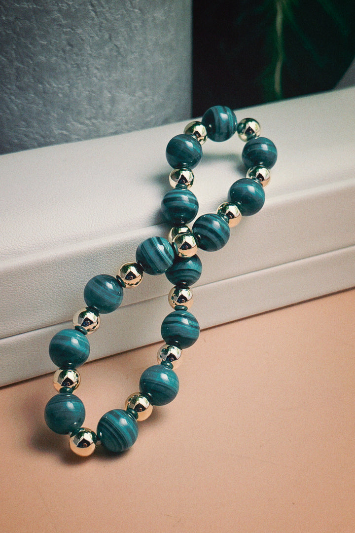 Gold-Filled Malachite Classique Bracelet