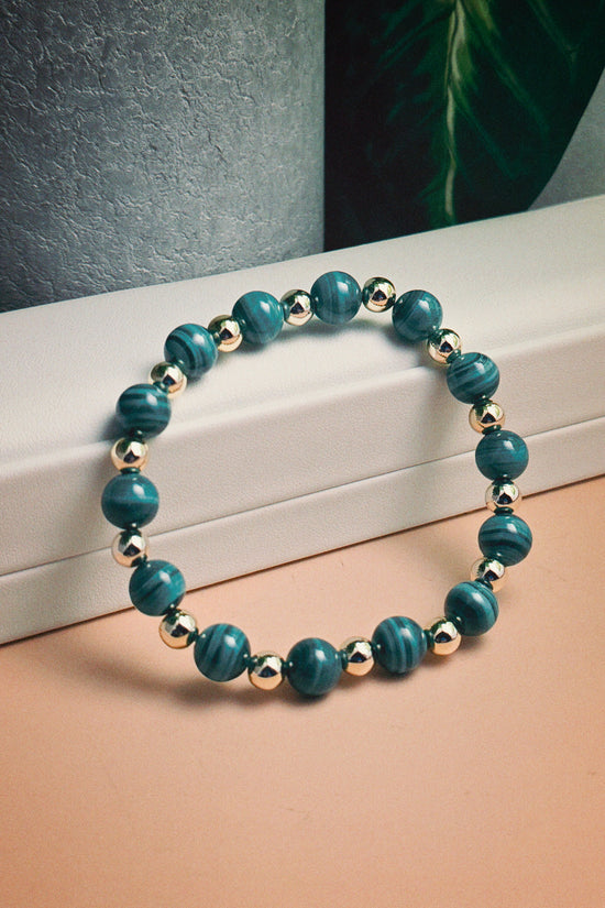 Gold Filled Malachite Classique Bracelet