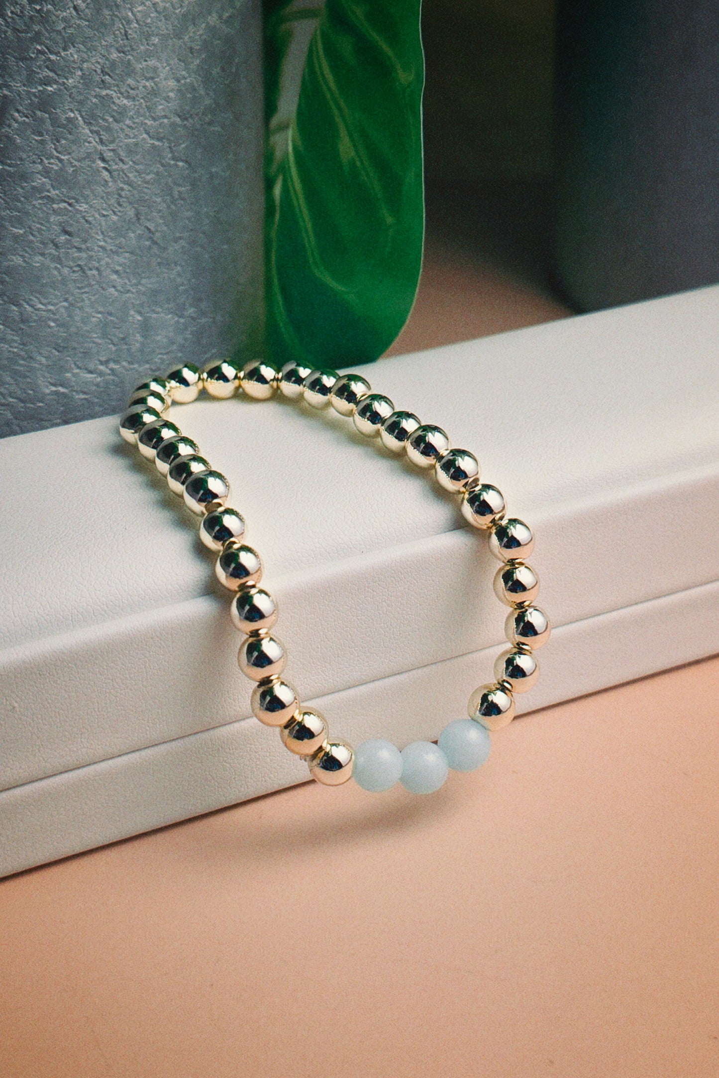 Gold Filled Amazonite Beaded Bracelet