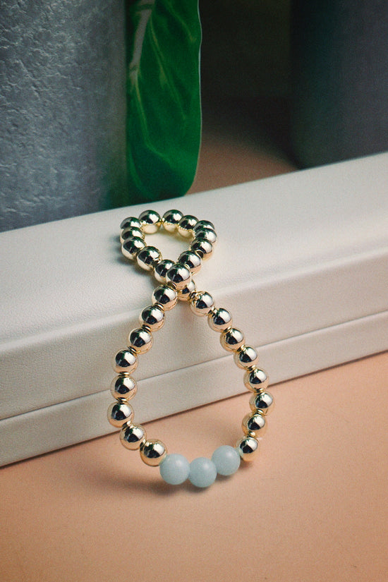 Gold Filled Amazonite Beaded Bracelet