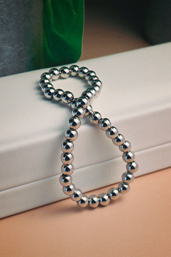 Silver Filled Beaded Stretch Bracelet (6mm)