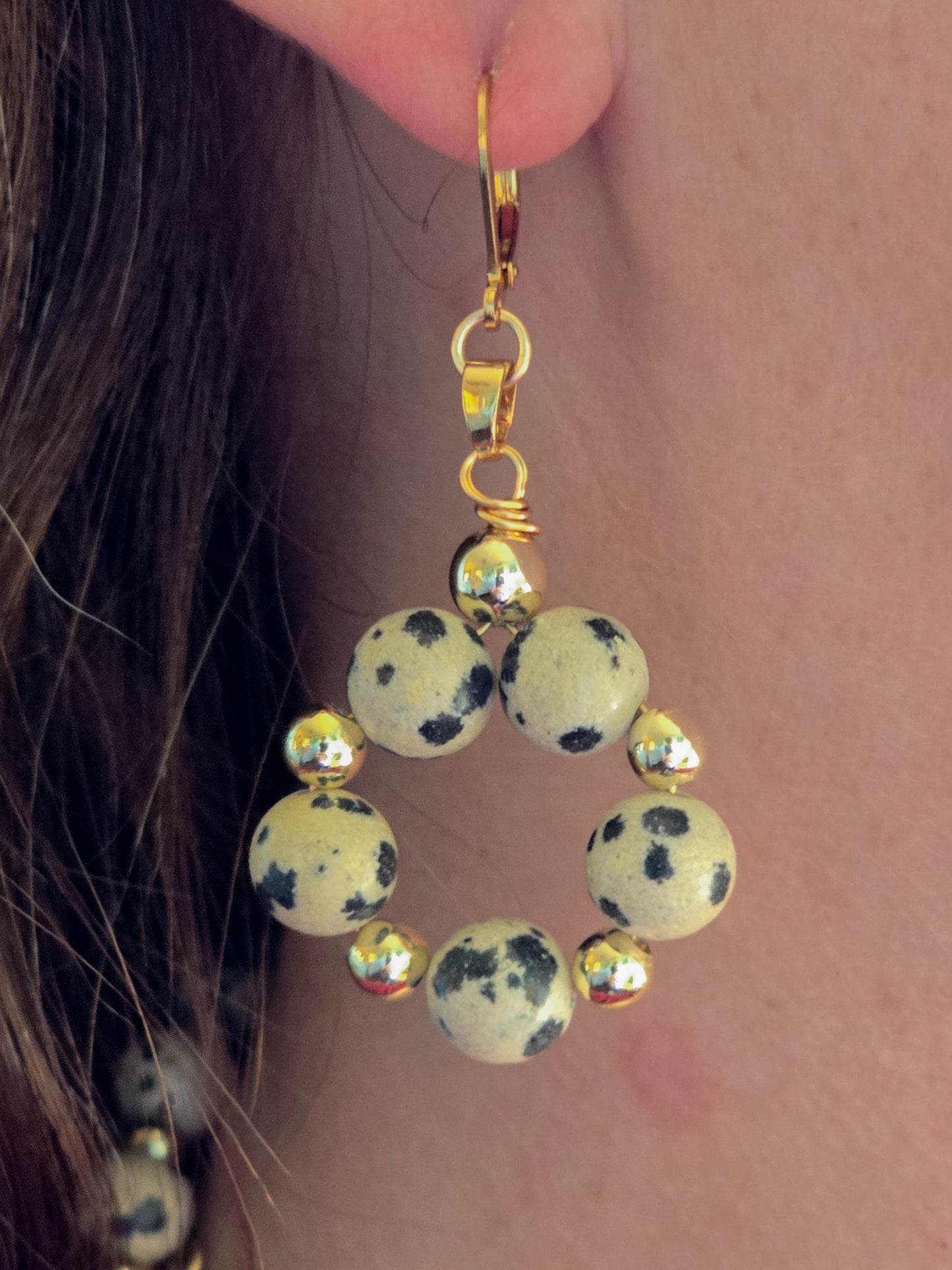 Dalmatian Jasper Earrings