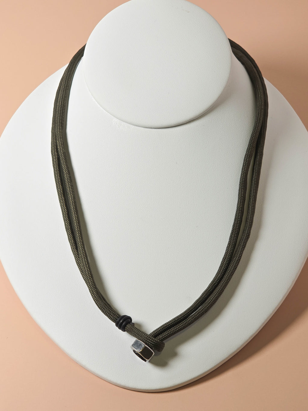 Stainless Steel Olive Drab Paracord Necklace