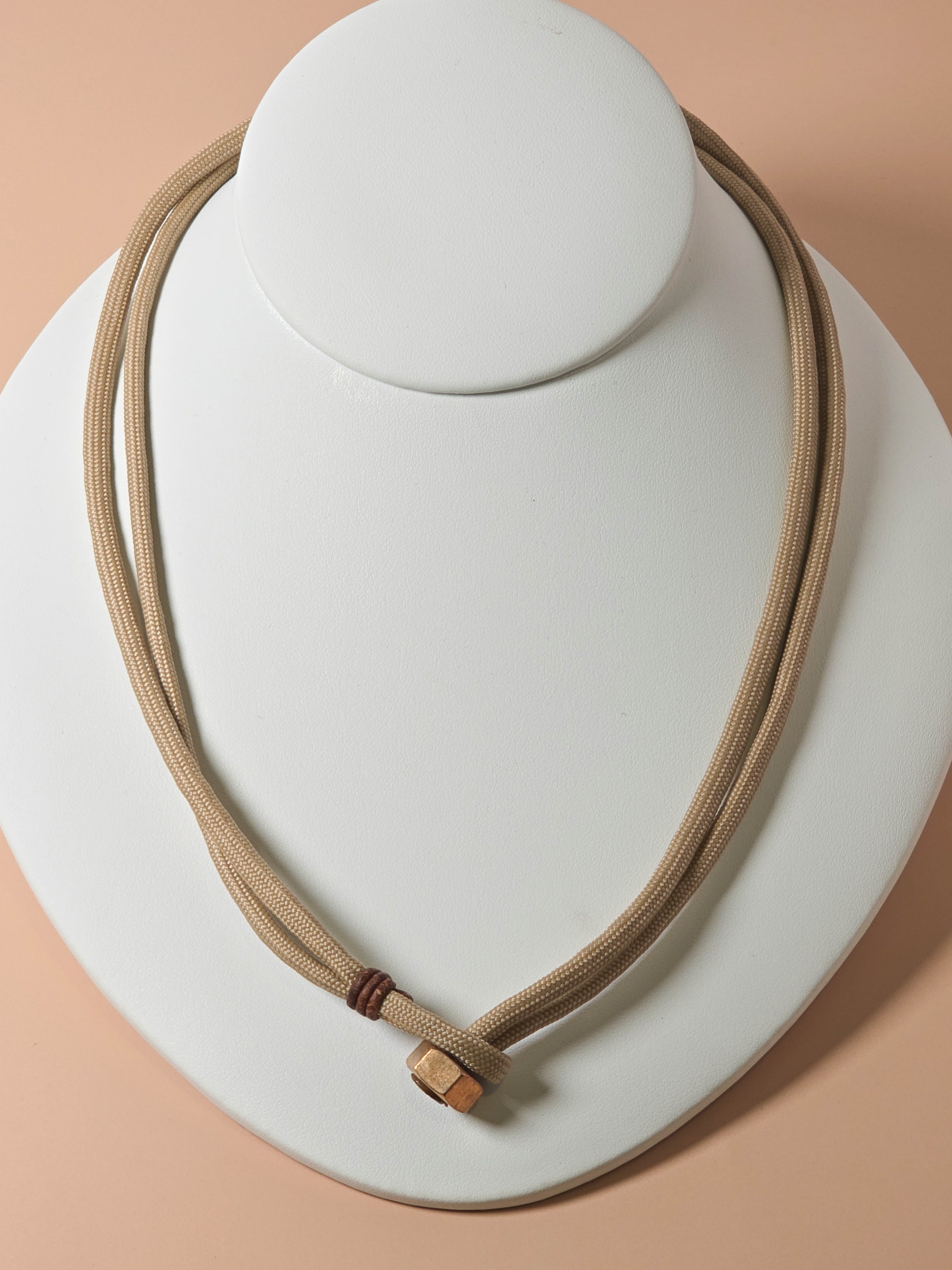 Silicon Bronze Tan Paracord Necklace