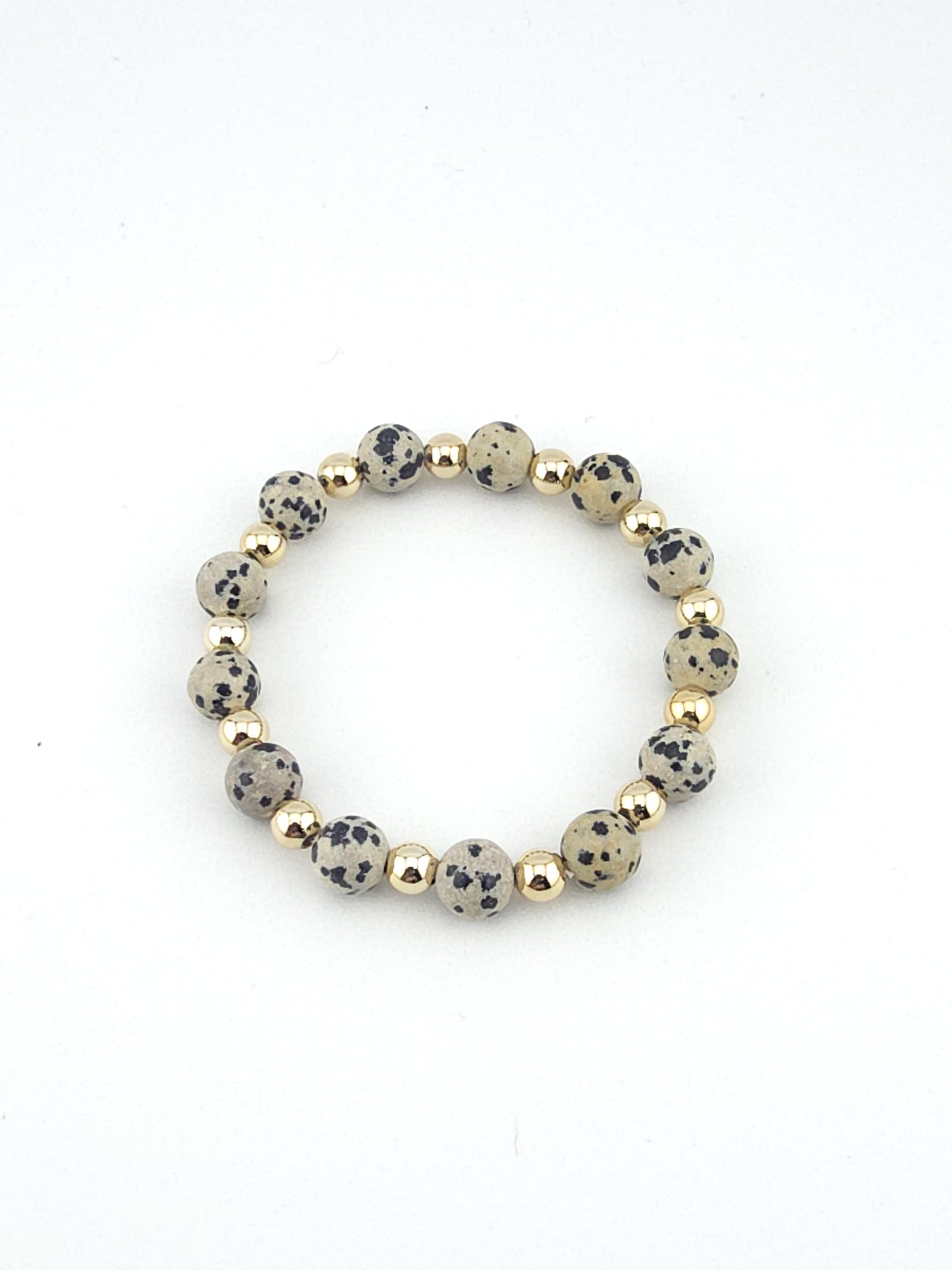 Gold-Filled Dalmatian Jasper Classique Bracelet