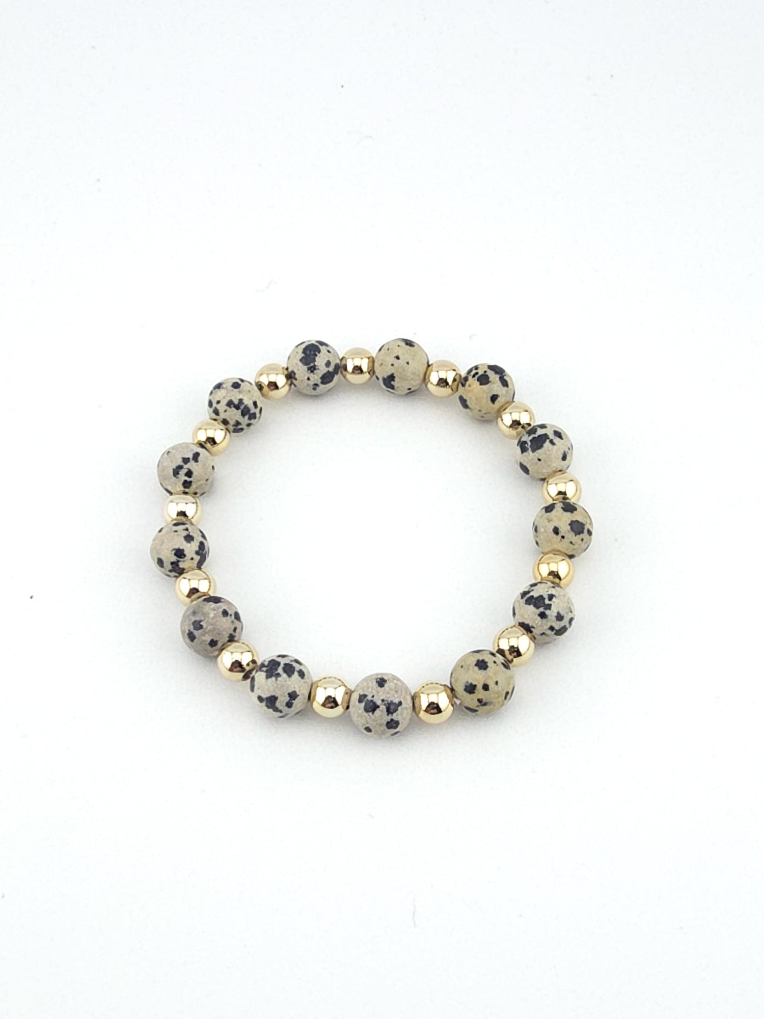 Gold-Filled Dalmatian Jasper Classique Bracelet