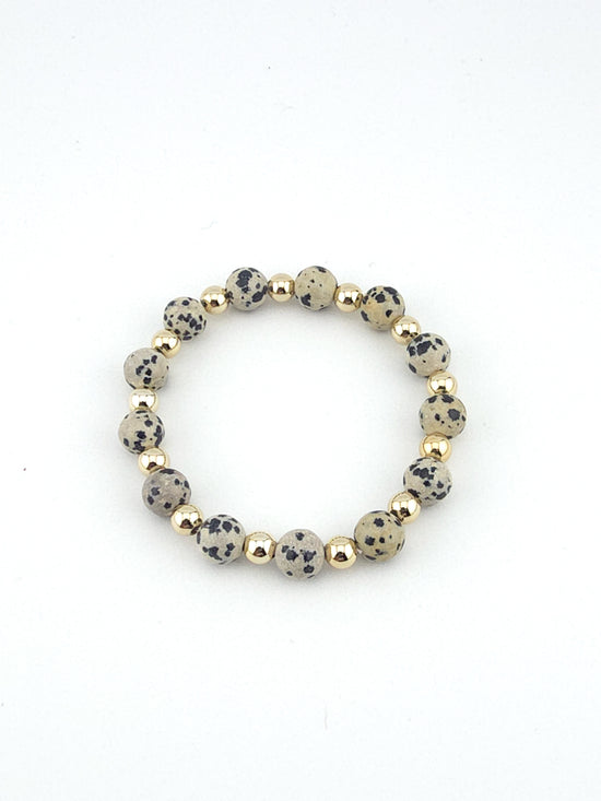 Gold-Filled Dalmatian Jasper Classique Bracelet