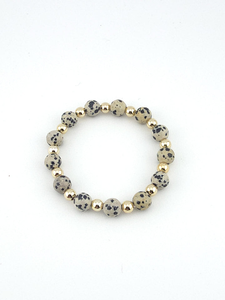 Gold-Filled Dalmatian Jasper Classique Bracelet