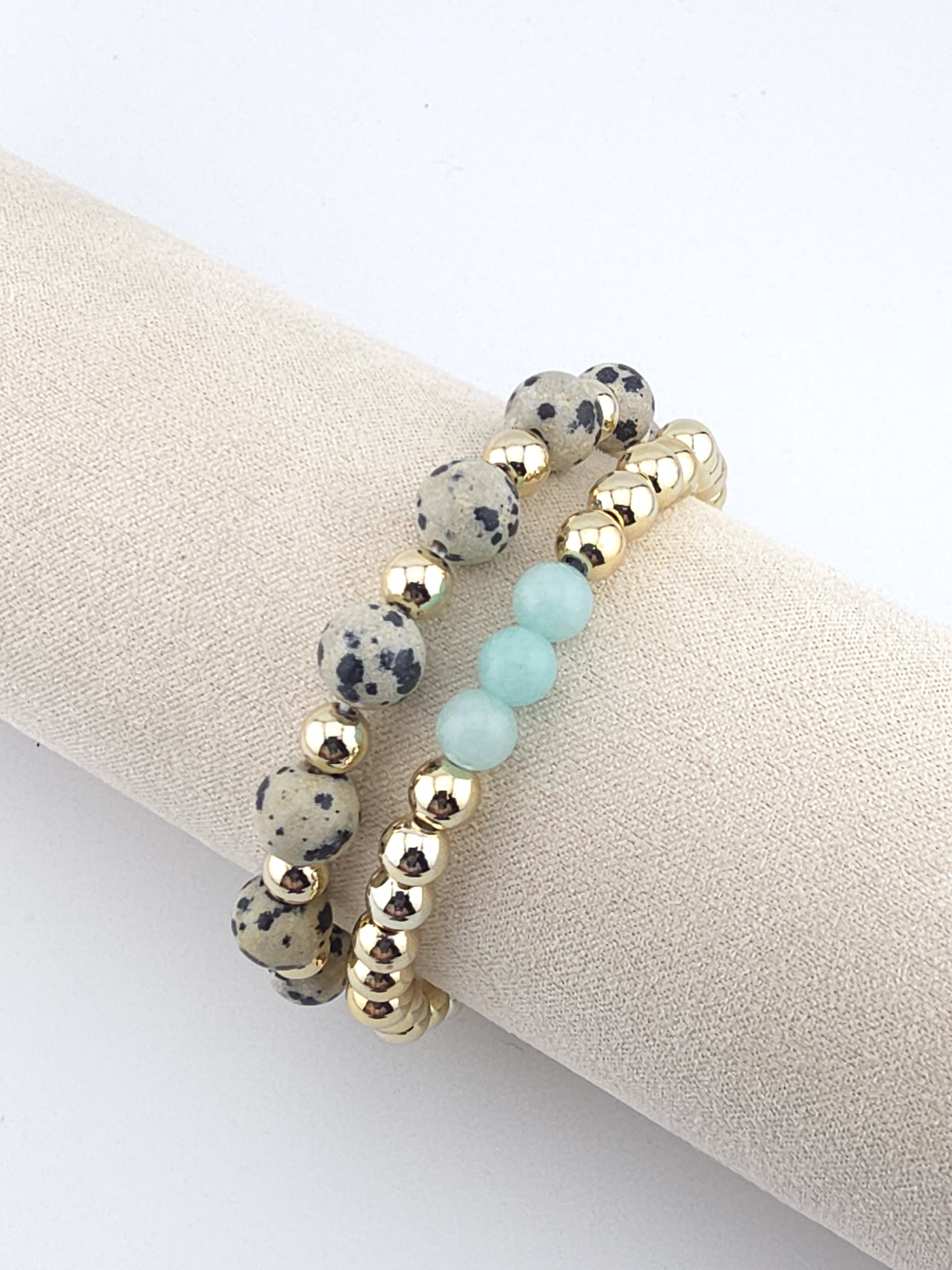 Gold-Filled Amazonite Beaded Bracelet