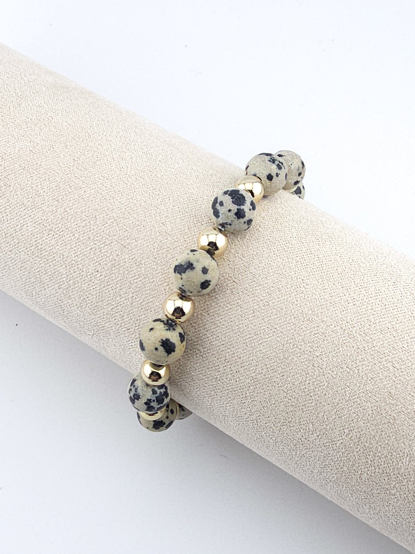 Gold-Filled Dalmatian Jasper Classique Bracelet