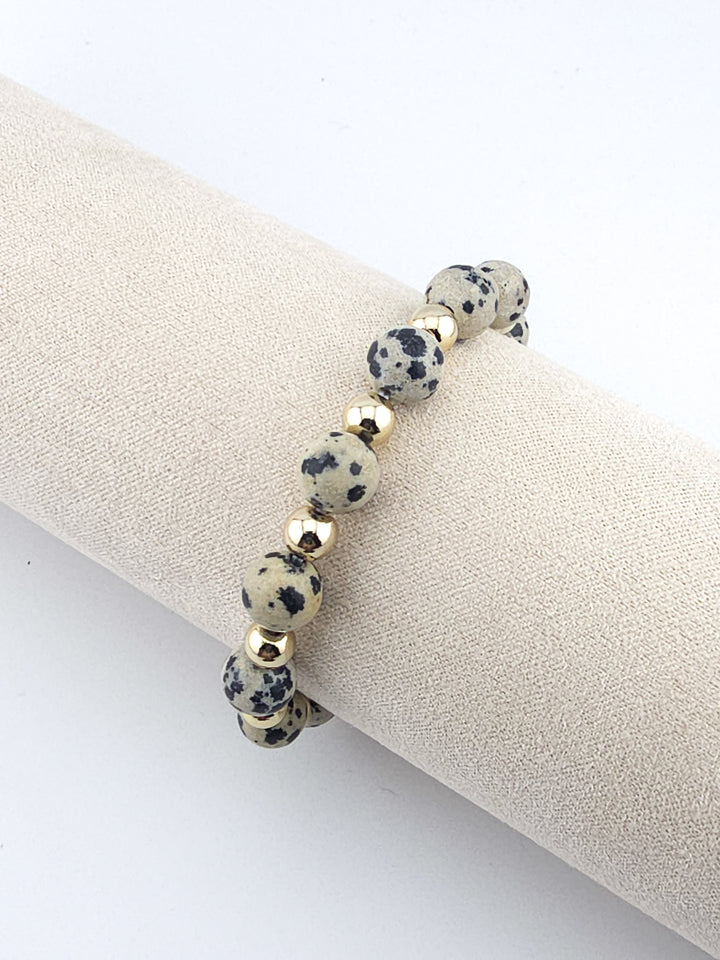Gold-Filled Dalmatian Jasper Classique Bracelet