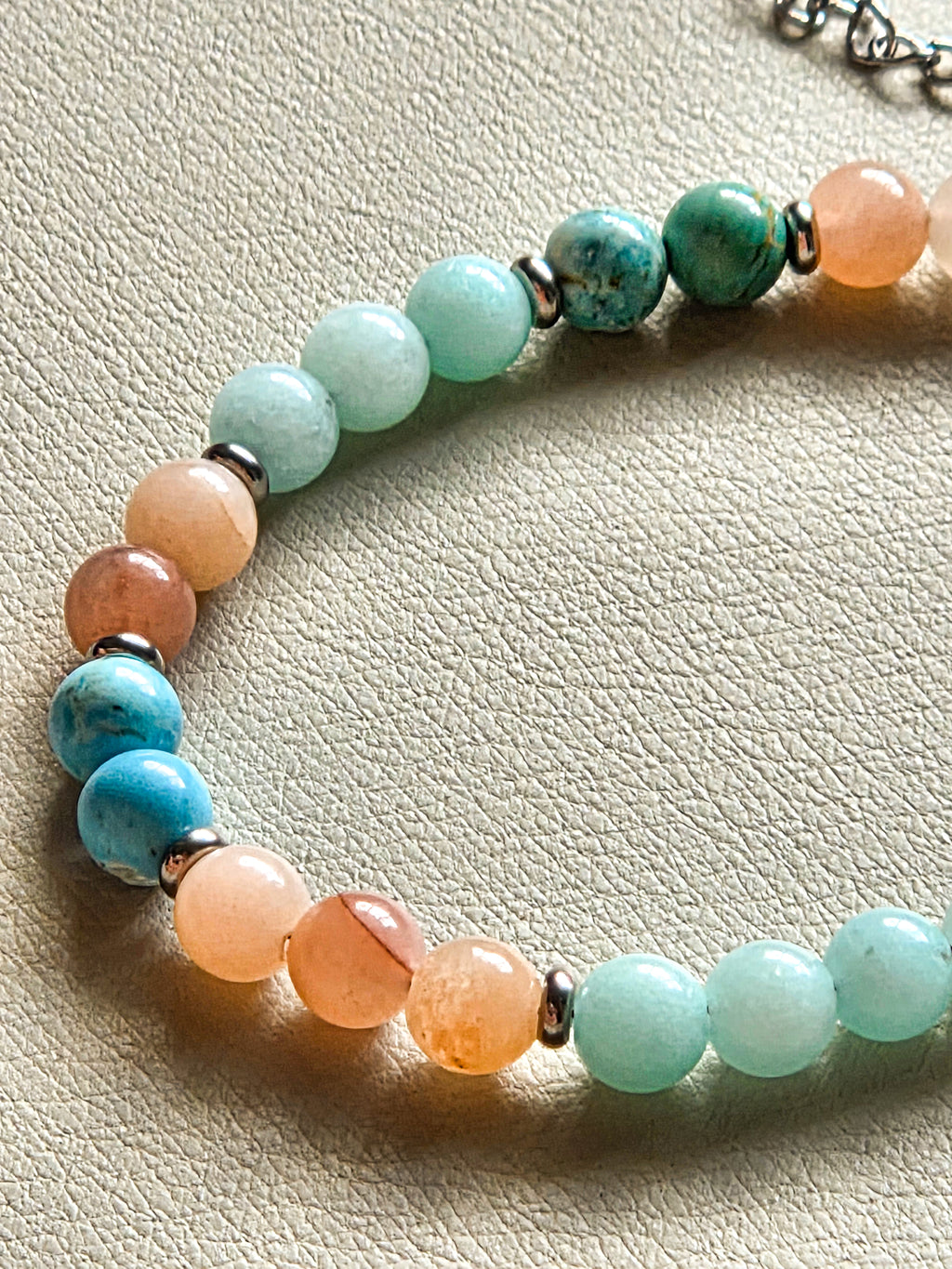 Ocean Blue Gemstone Silver Bracelet