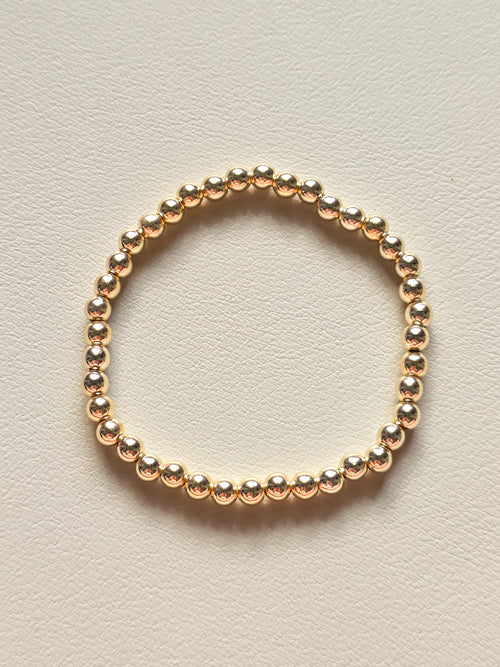 Gold Filled Beaded Stretch Bracelet (5mm)