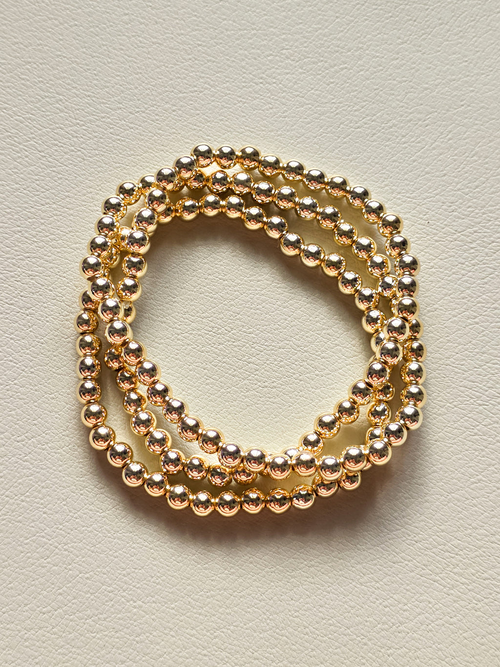 Gold Filled Beaded Stretch Bracelet (5mm)