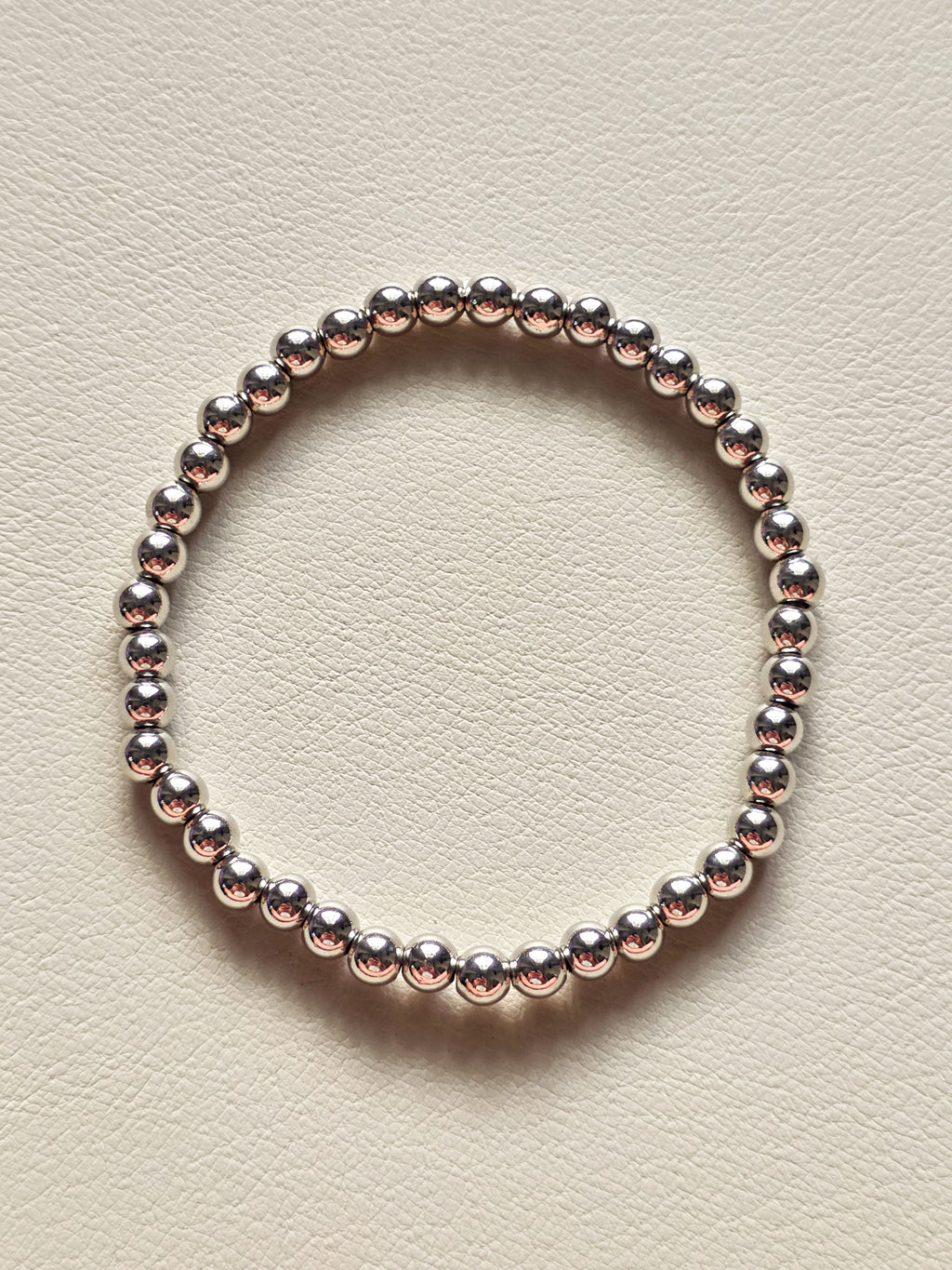 Silver Filled Beaded Stretch Bracelet (6mm)