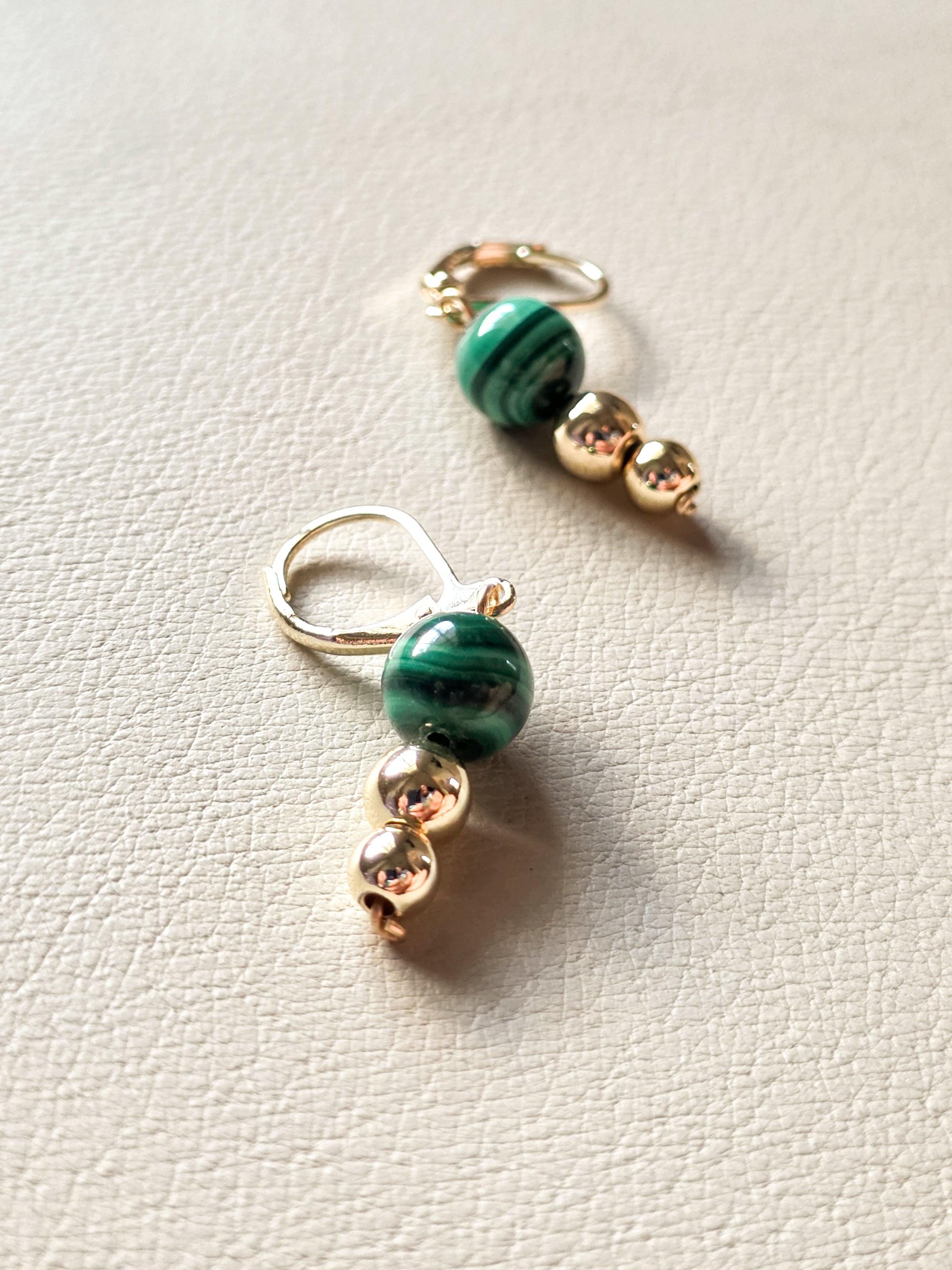 Malachite Tiered Drop Earrings