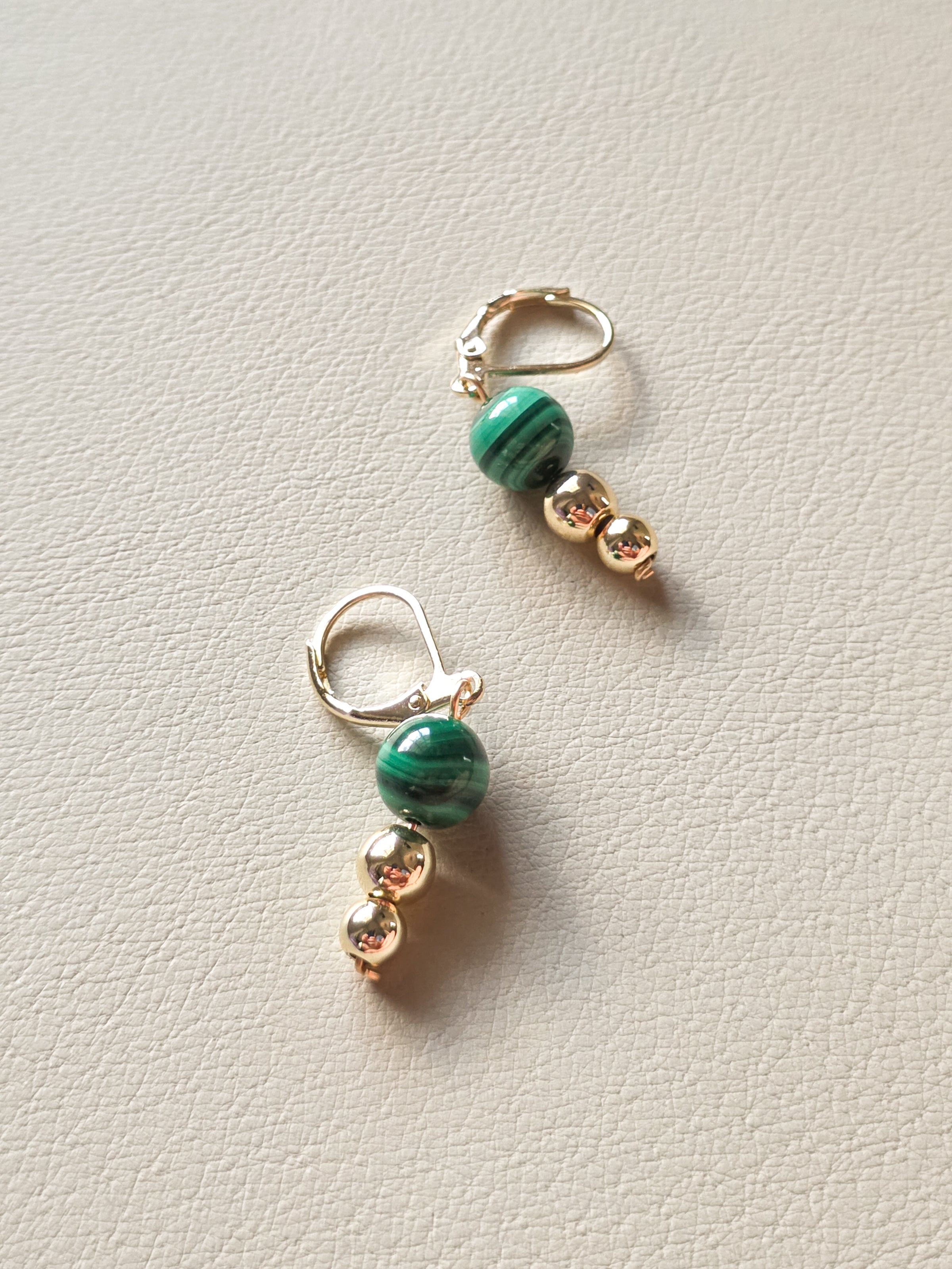 Malachite Tiered Drop Earrings