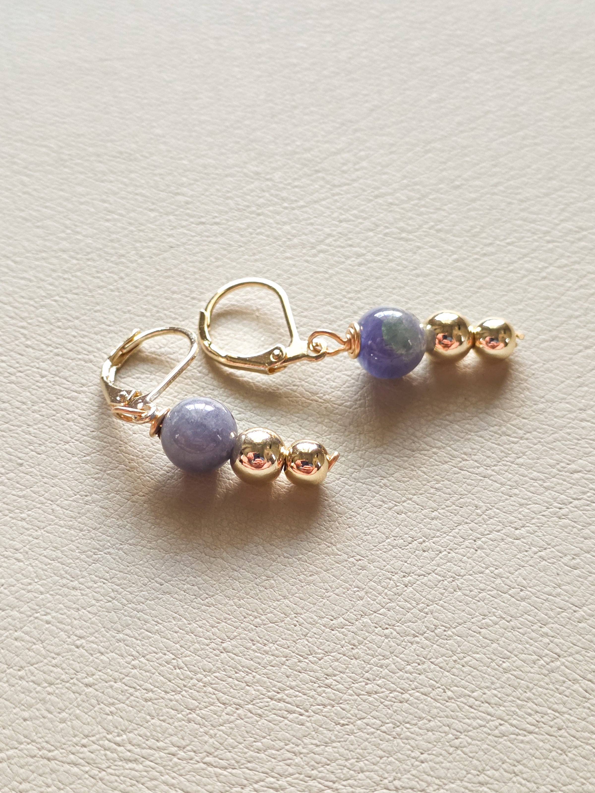 Gold Filled Tanzanite Tiered Earrings