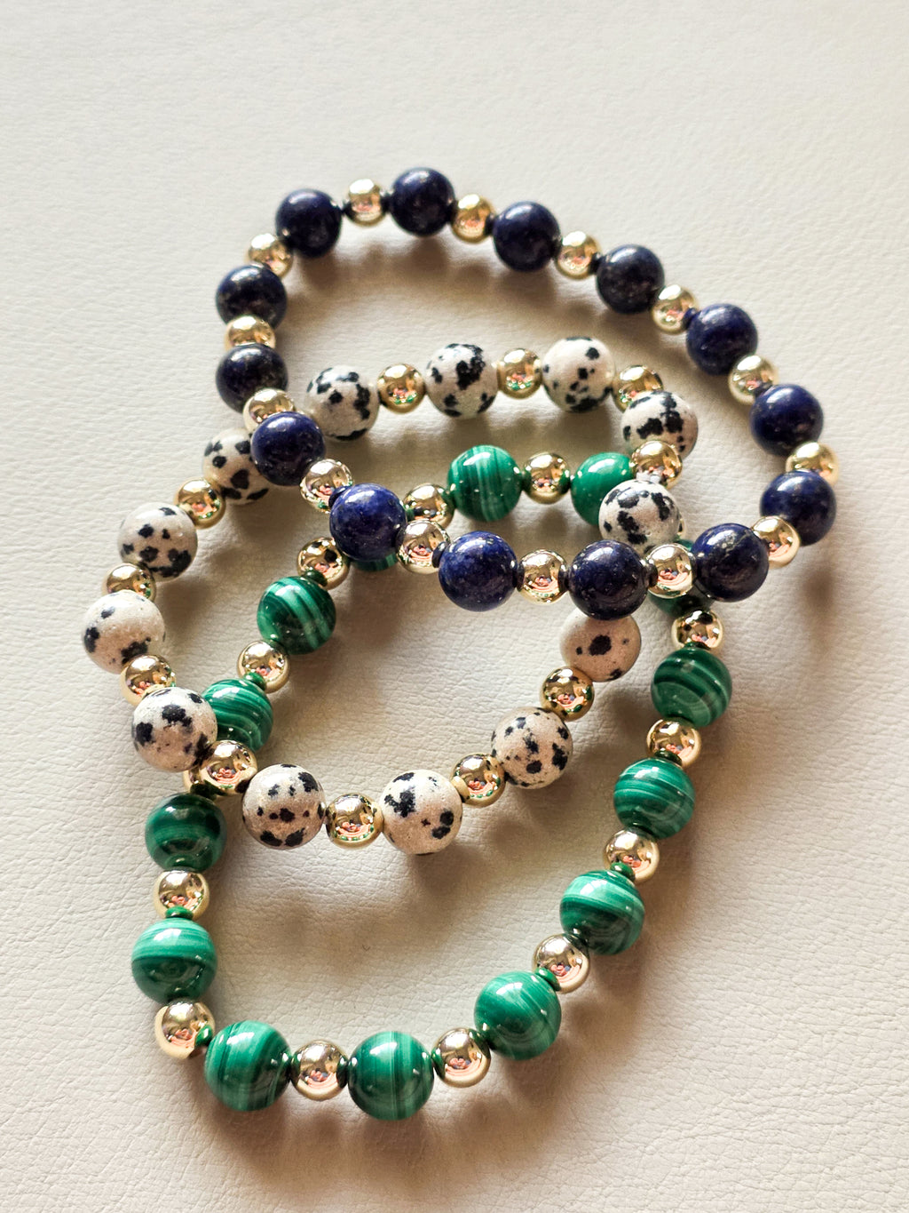 Gold Filled Lapis Lazuli Beaded Bracelet