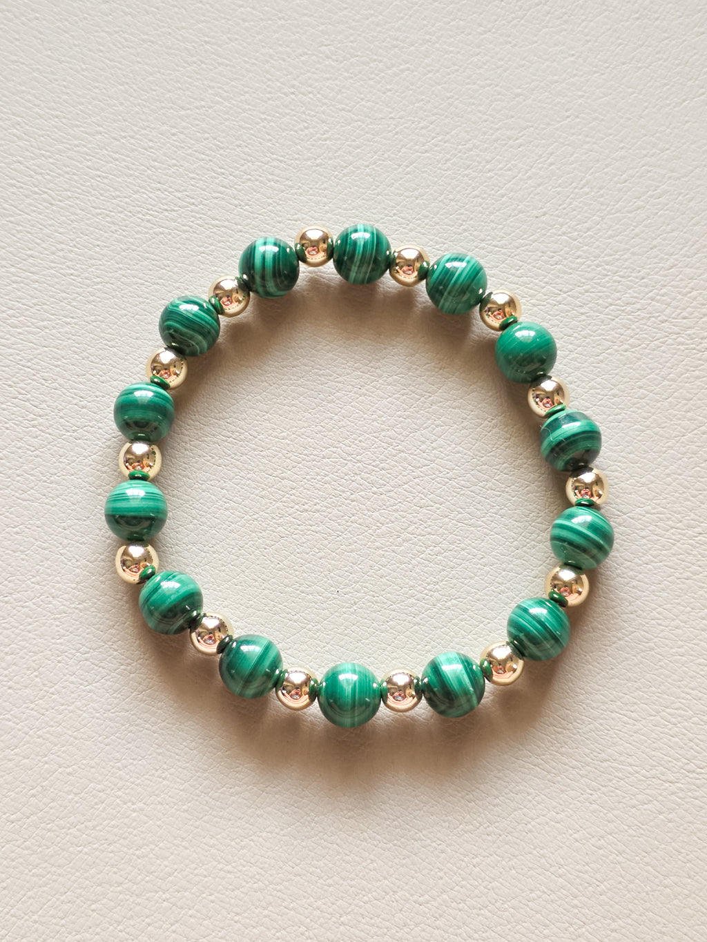 Malachite Gemstone Beaded Bracelet