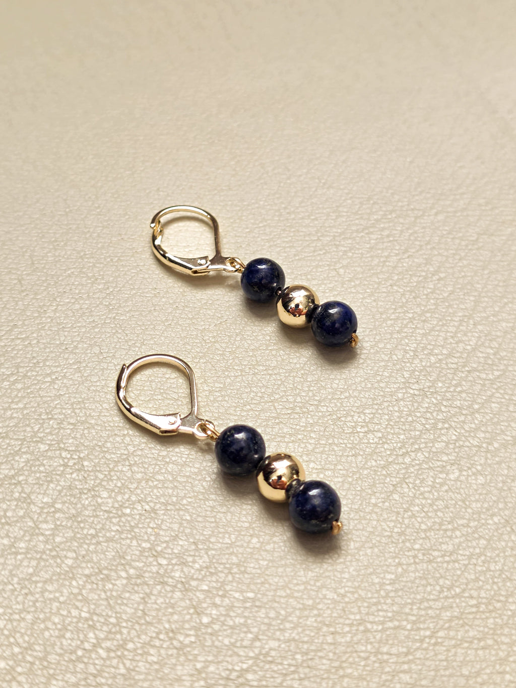 Gold Filled Lapis Lazuli Classique Earrings