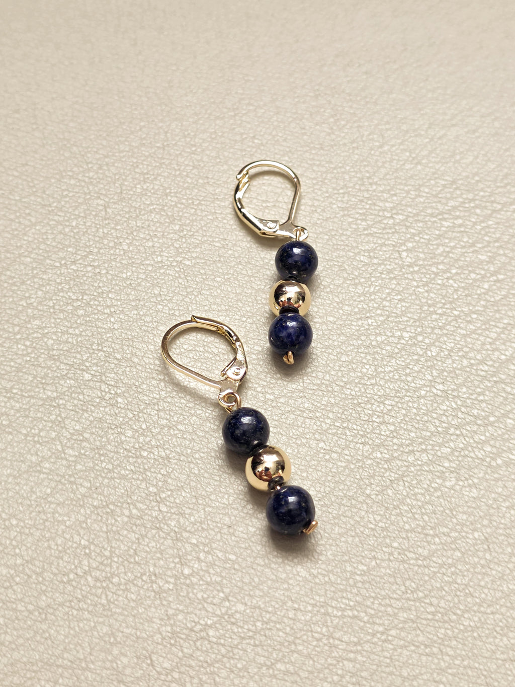 Gold Filled Lapis Lazuli Classique Earrings