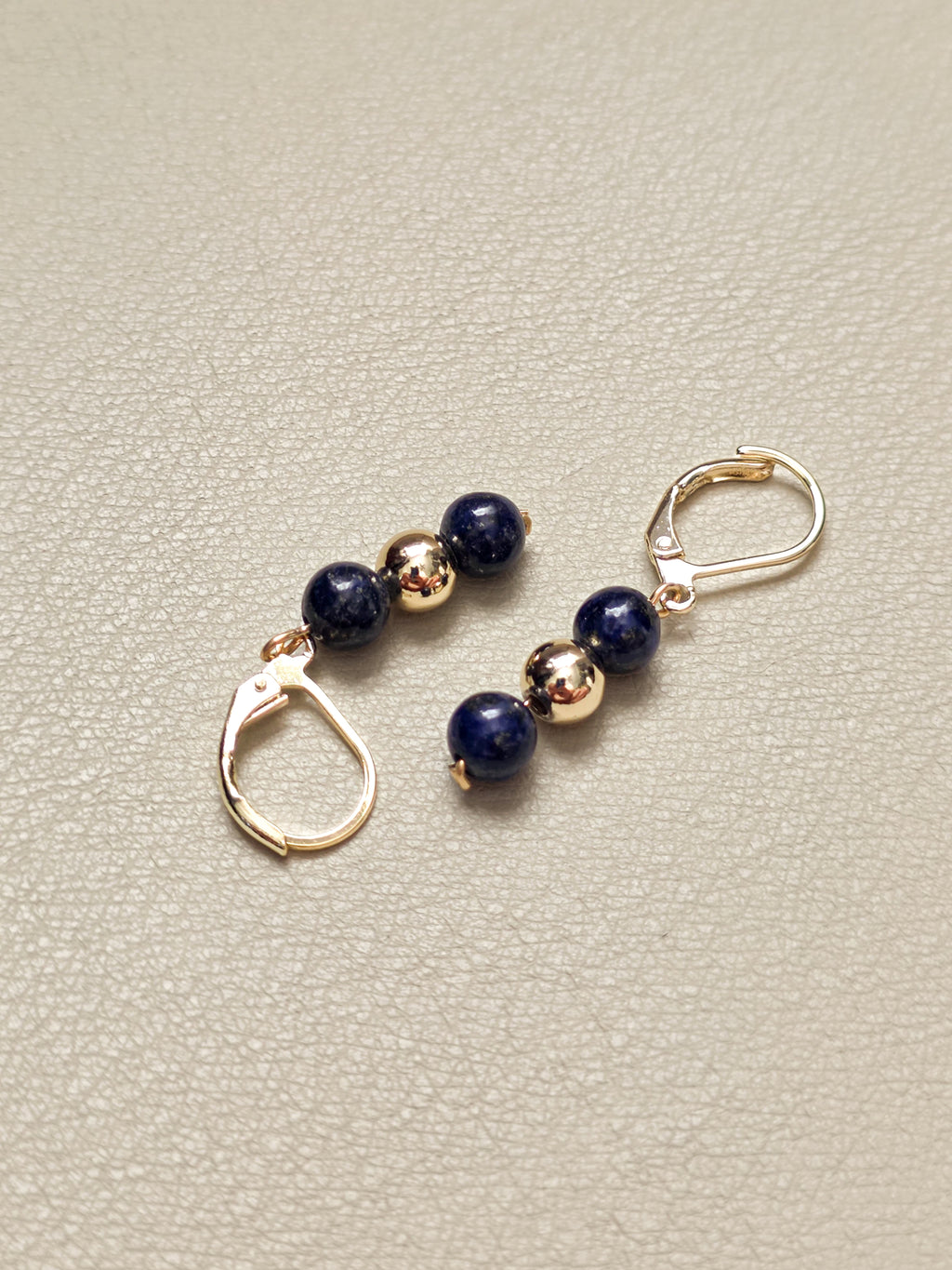 Gold Filled Lapis Lazuli Classique Earrings