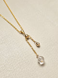 Crystal Quartz Sliding Pendant Necklace
